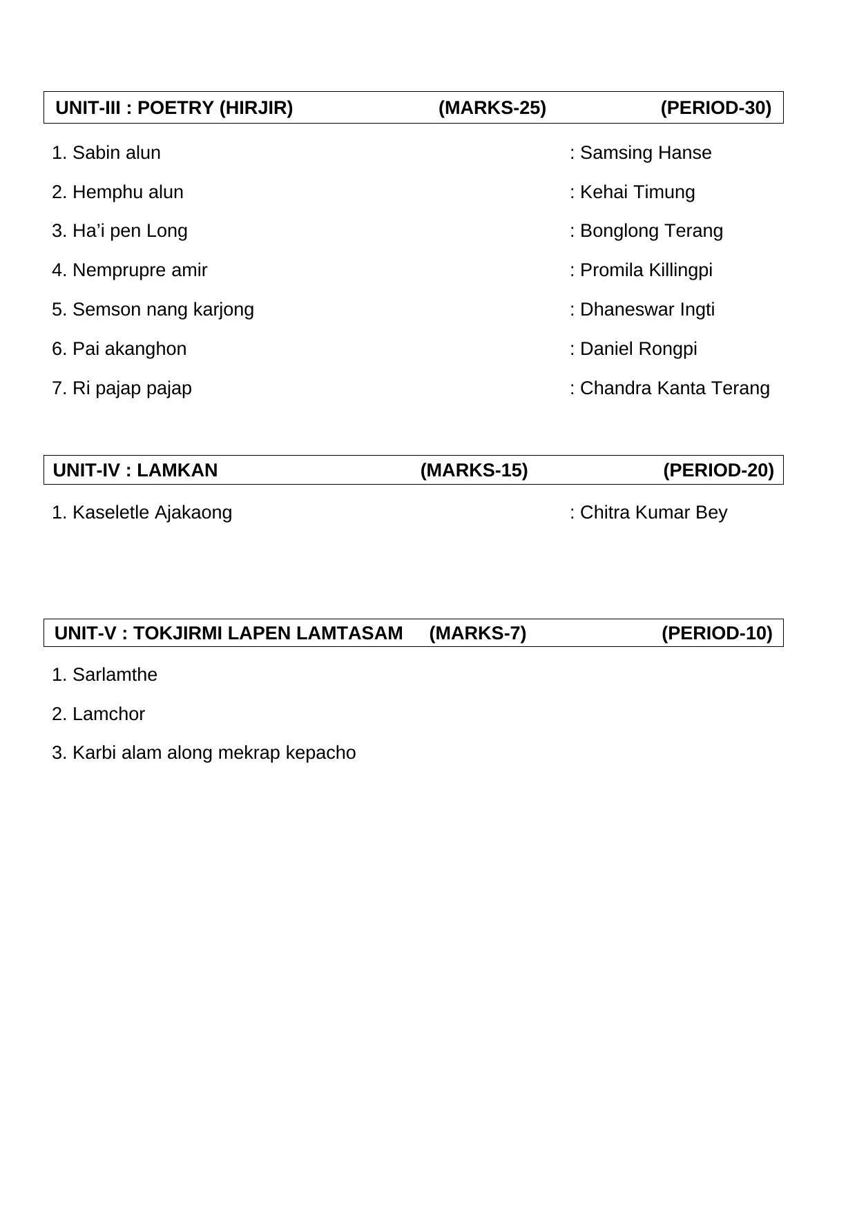 AHSEC 1st Year Karbi MIL Syllabus - Page 2