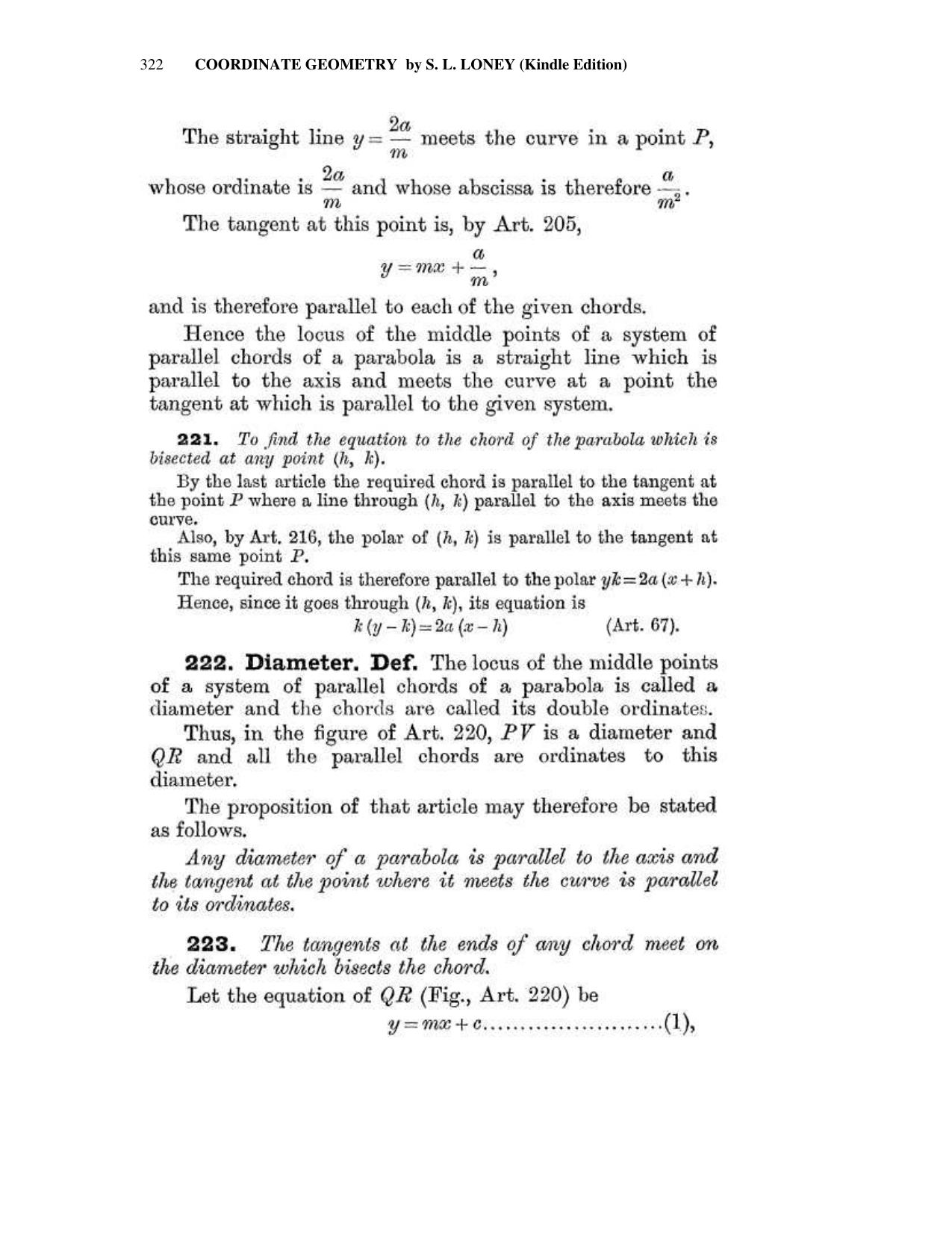 Chapter 10: The Parabola - SL Loney Solutions: The Elements of Coordinate Geometry - Page 36