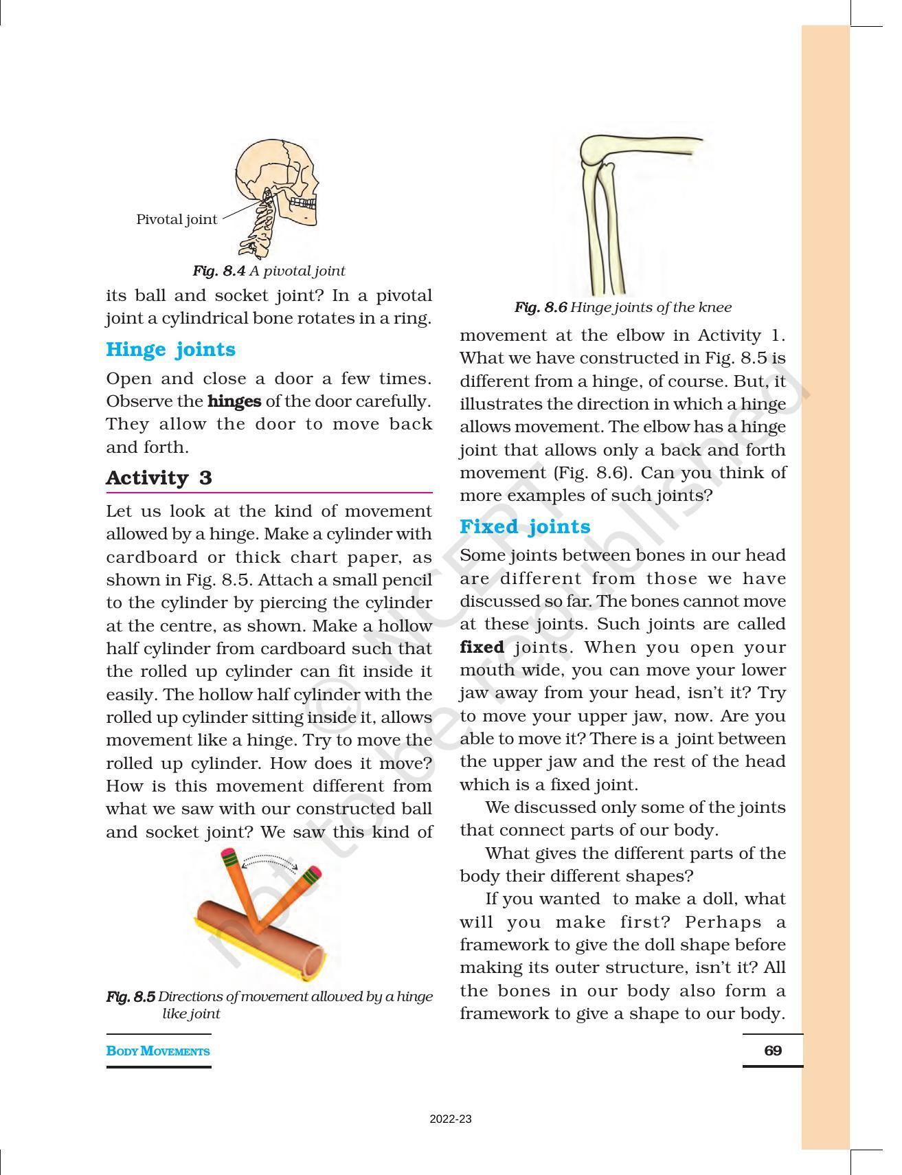 NCERT Book For Class 6 Science: Chapter 8-Body Movement - IndCareer Schools