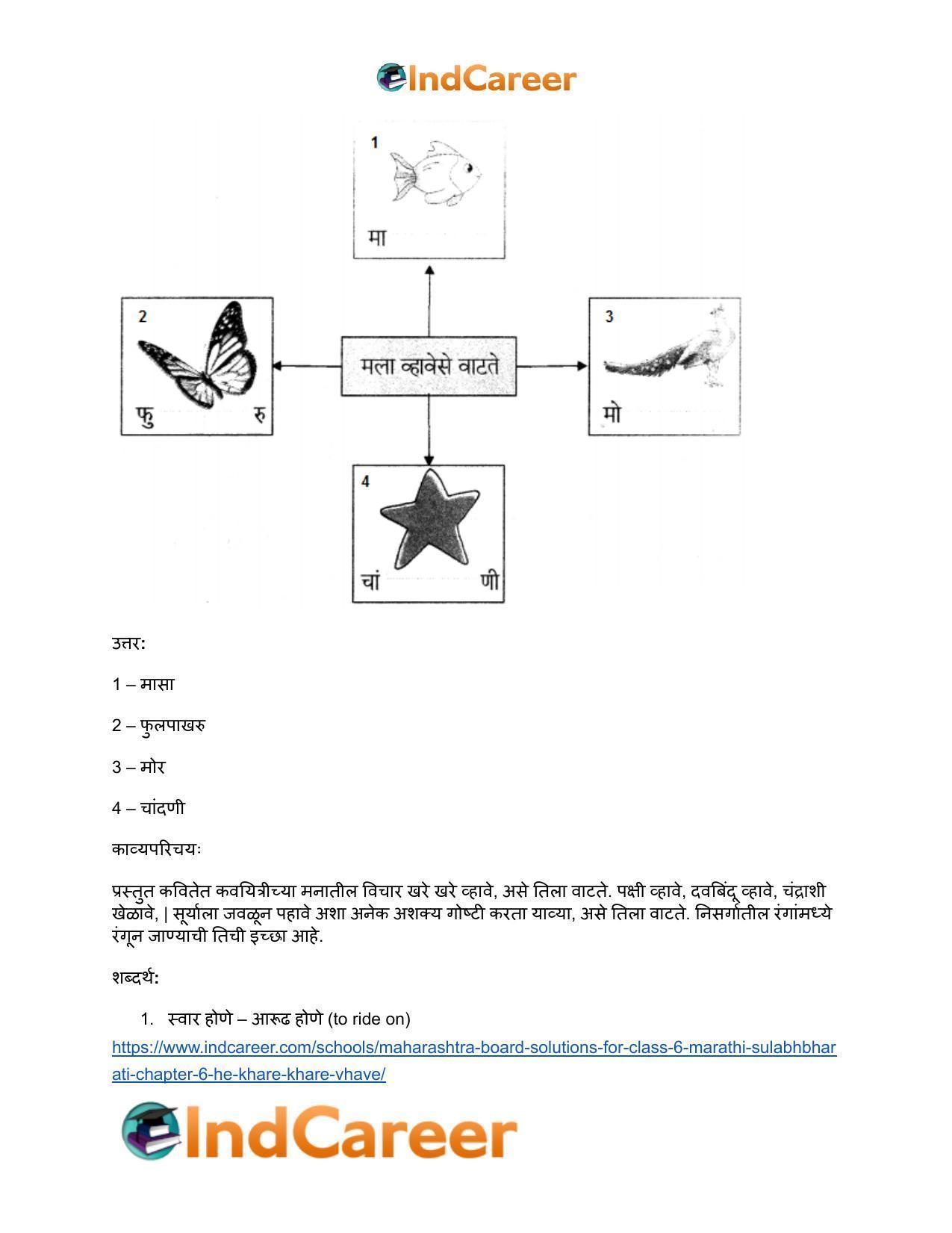 Maharashtra Board Solutions for Class 6- Marathi Sulabhbharati: Chapter 6- हे खरे खरे व्हावे - Page 14