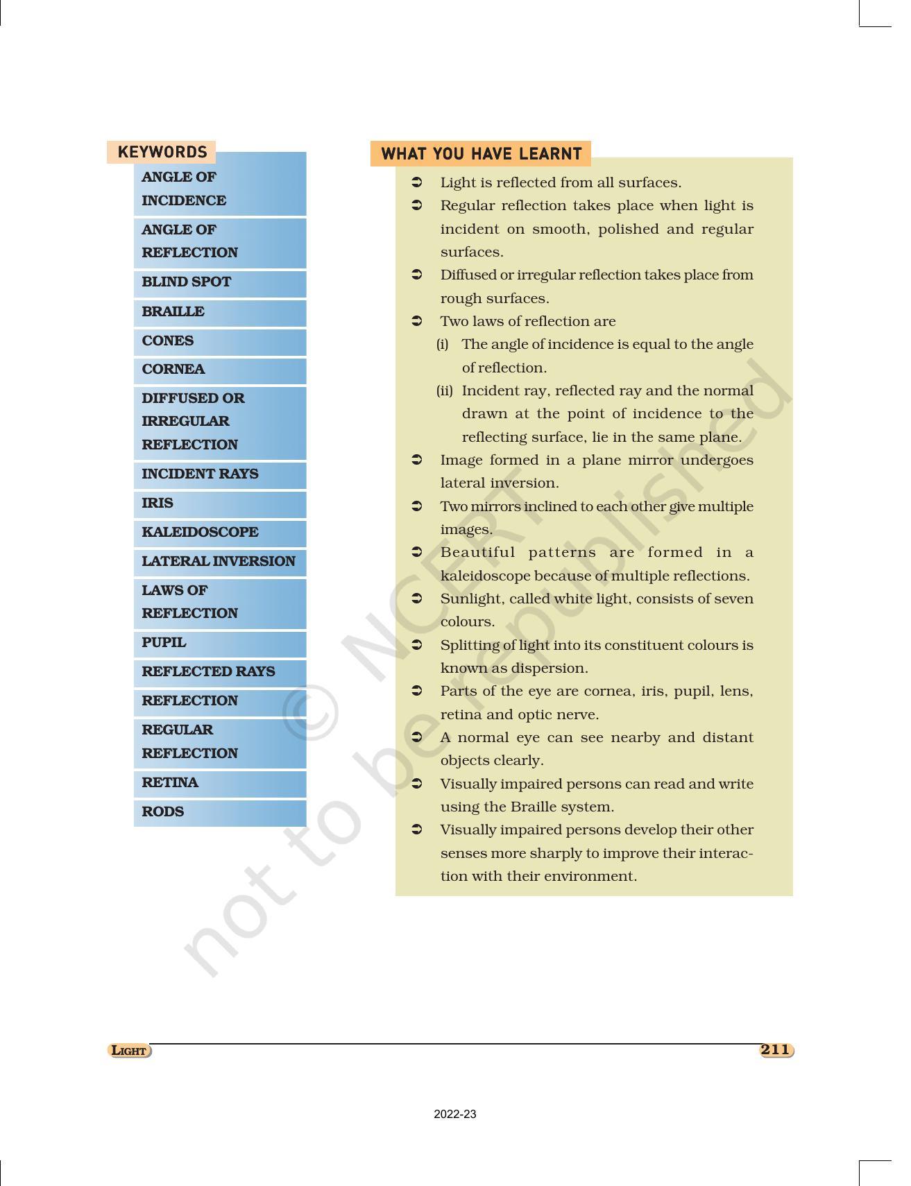 NCERT Book For Class 8 Science Chapter 16 Light