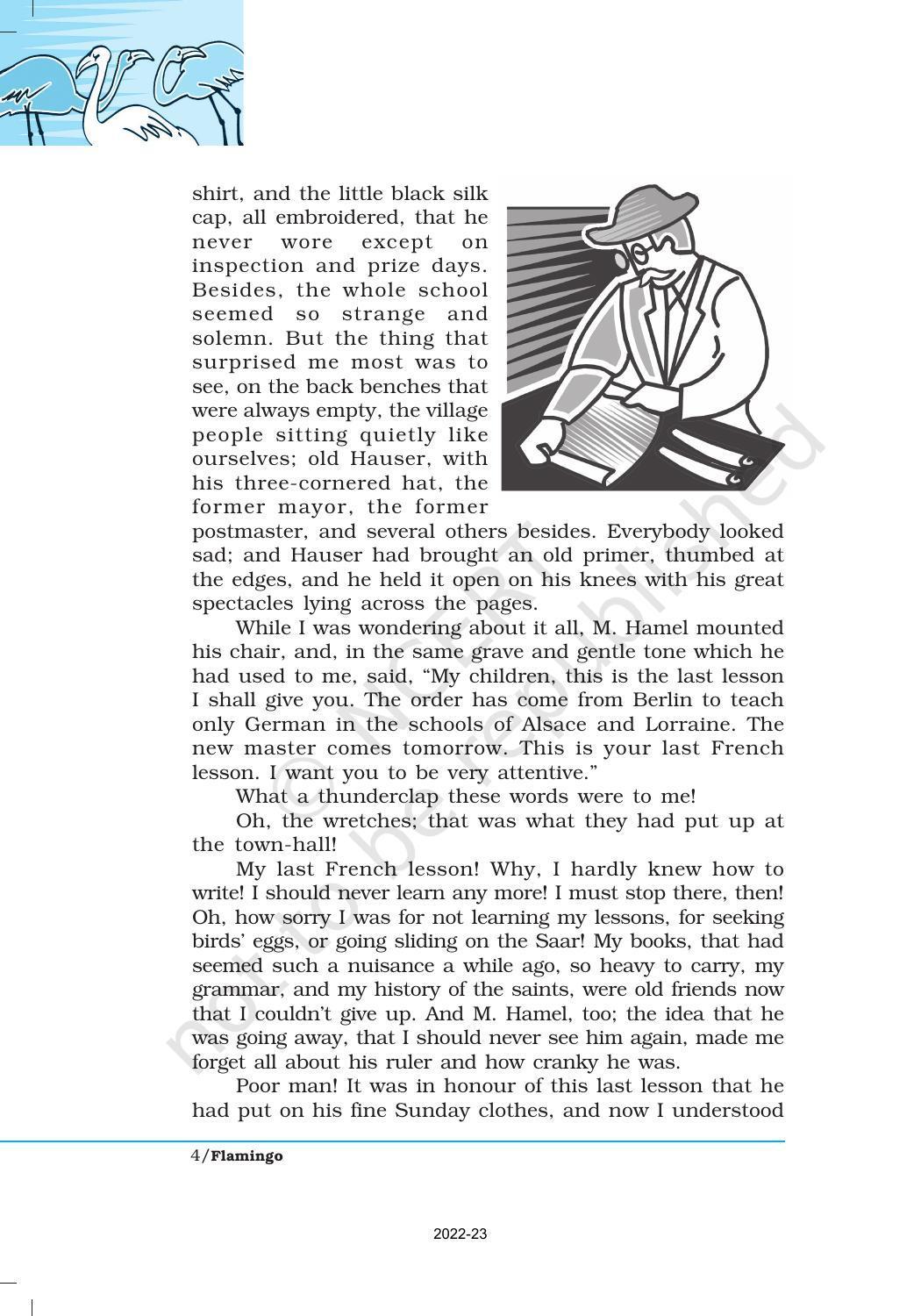 NCERT Book for Class 12 English Chapter 1 The Last Lesson - Page 4