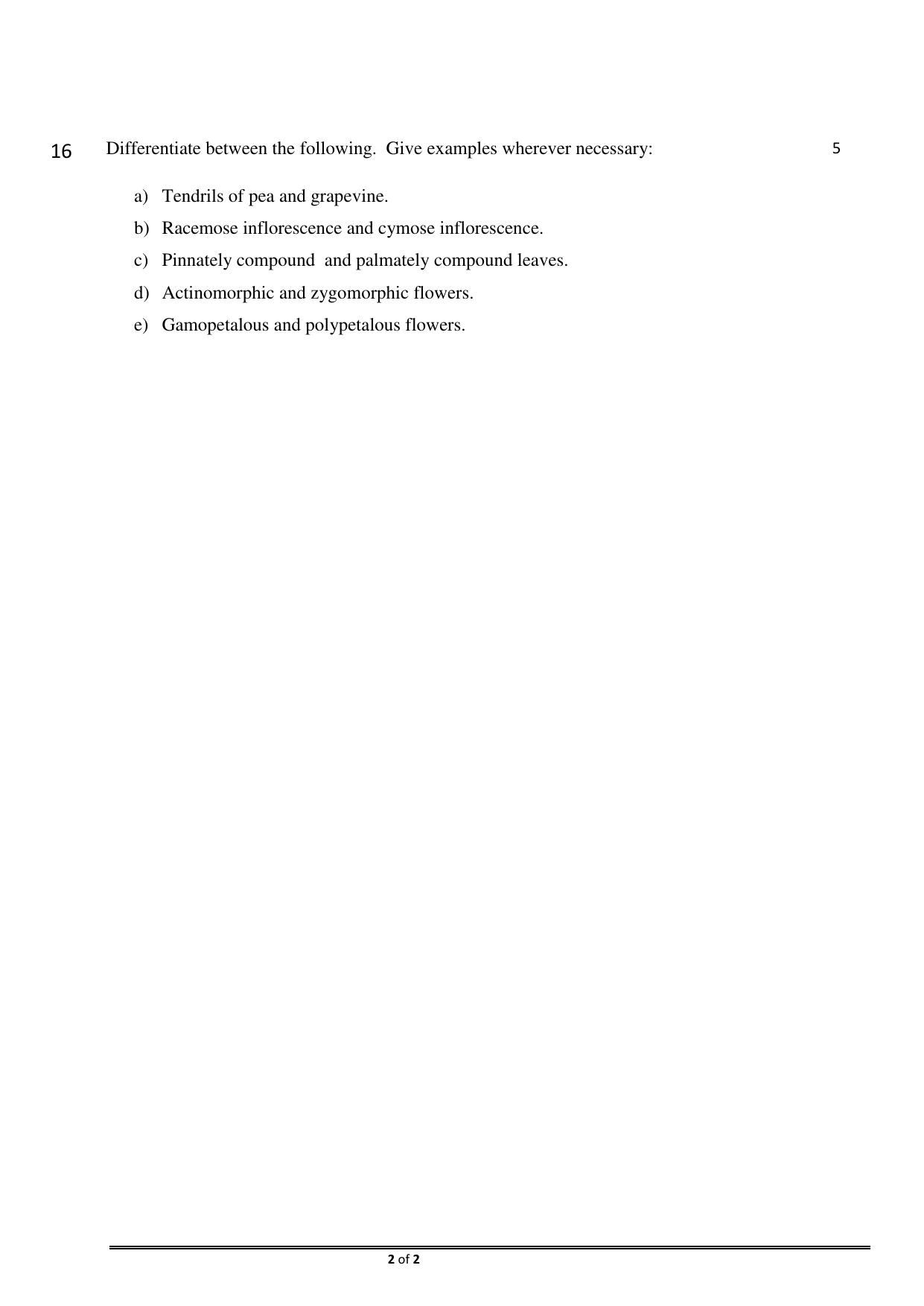 CBSE Worksheets for Class 11 Biology Morphology in Flowering in Plants Assignment - Page 2