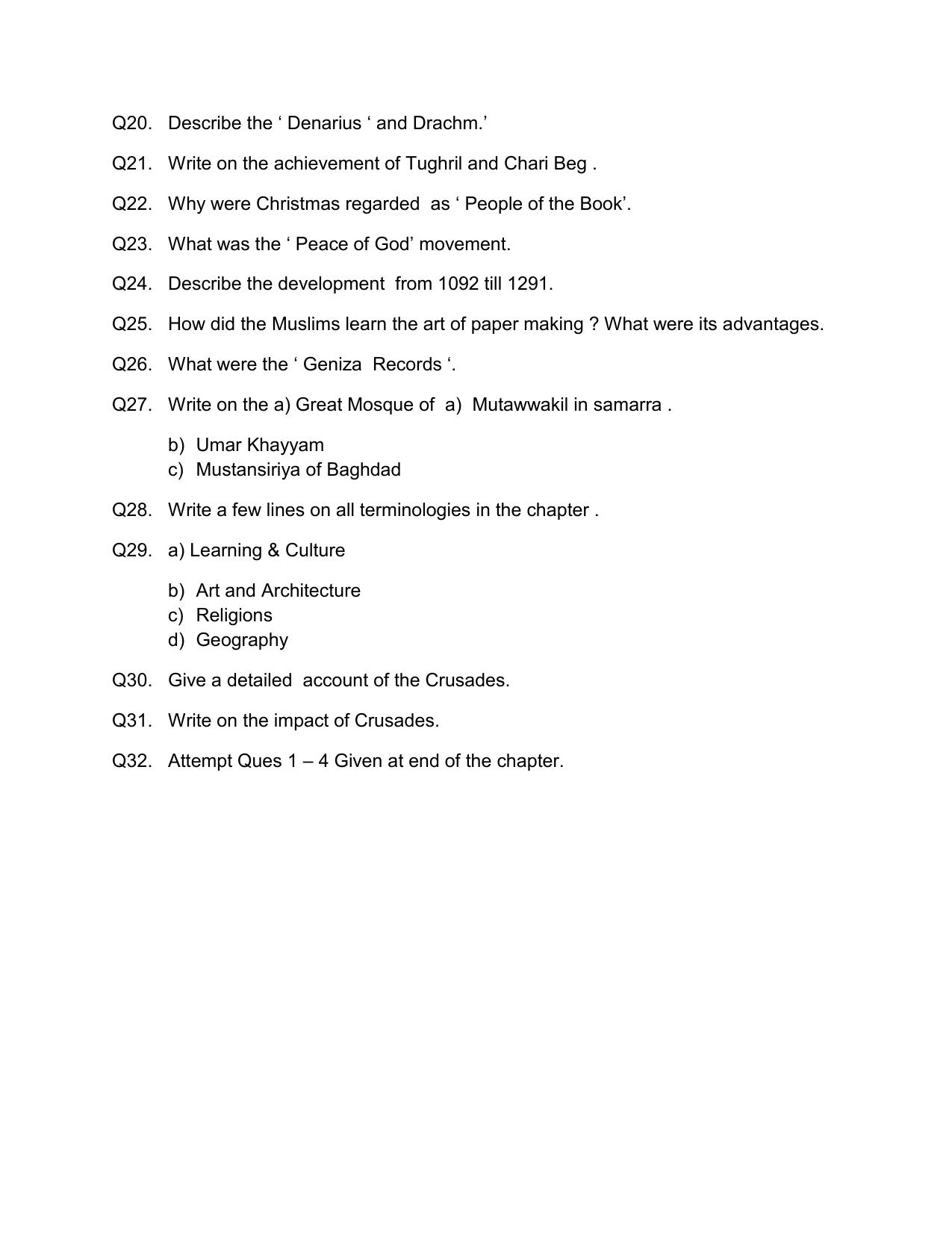 CBSE Worksheets for Class 11 History Assignment 1 - Page 2