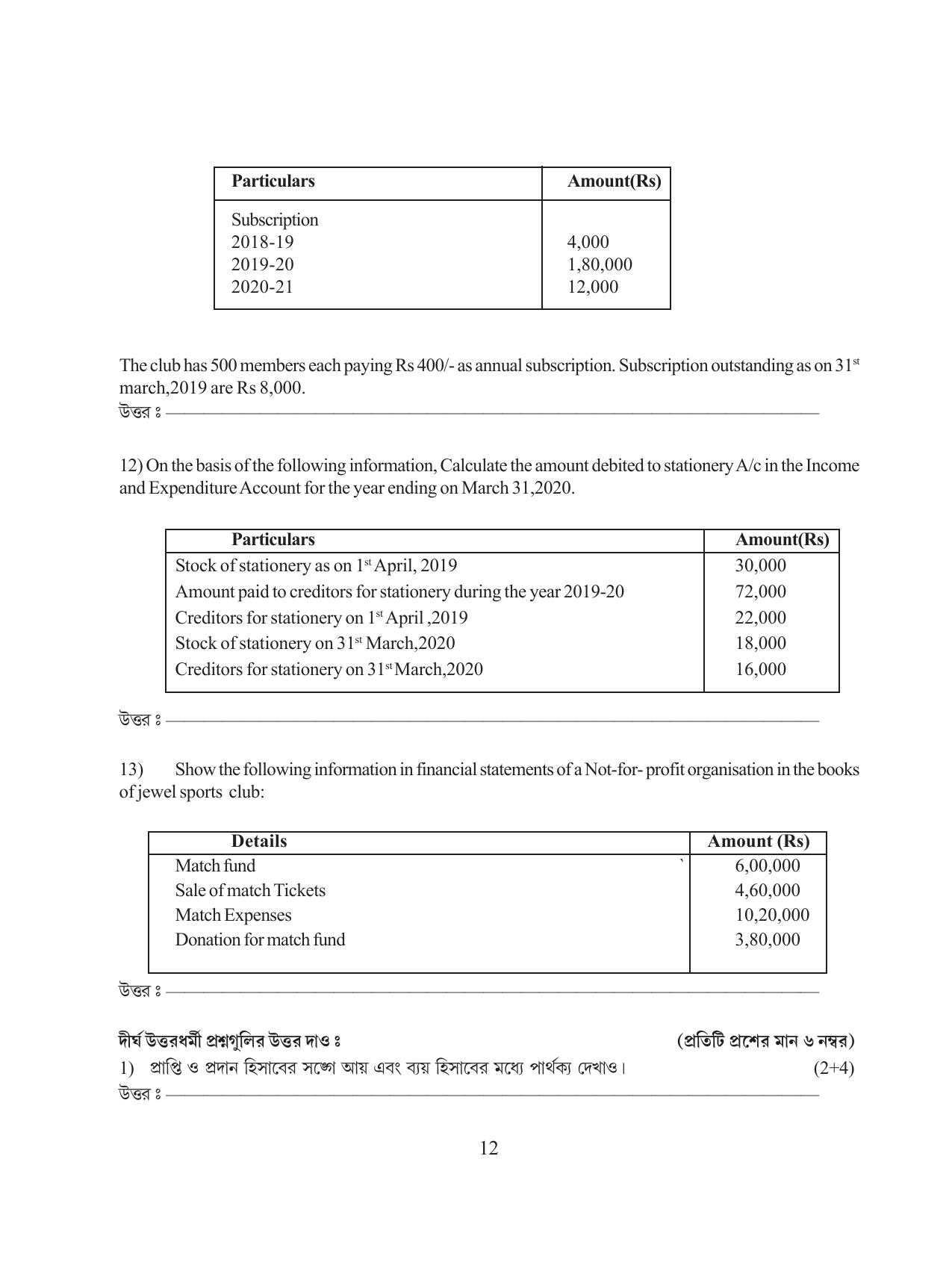 Tripura Board Class 12 Accountency Bengali Version Workbooks - Page 16