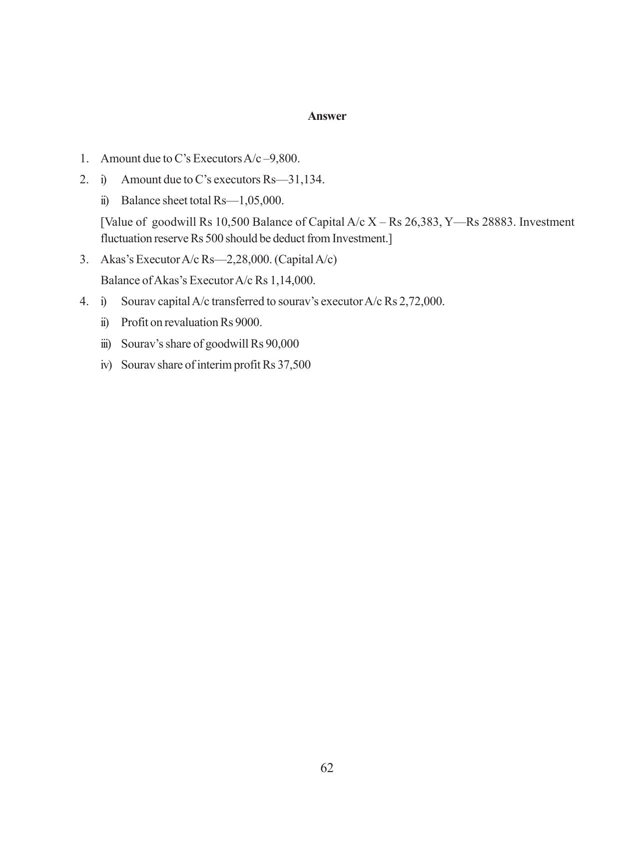 Tripura Board Class 12 Accountency Bengali Version Workbooks - Page 66