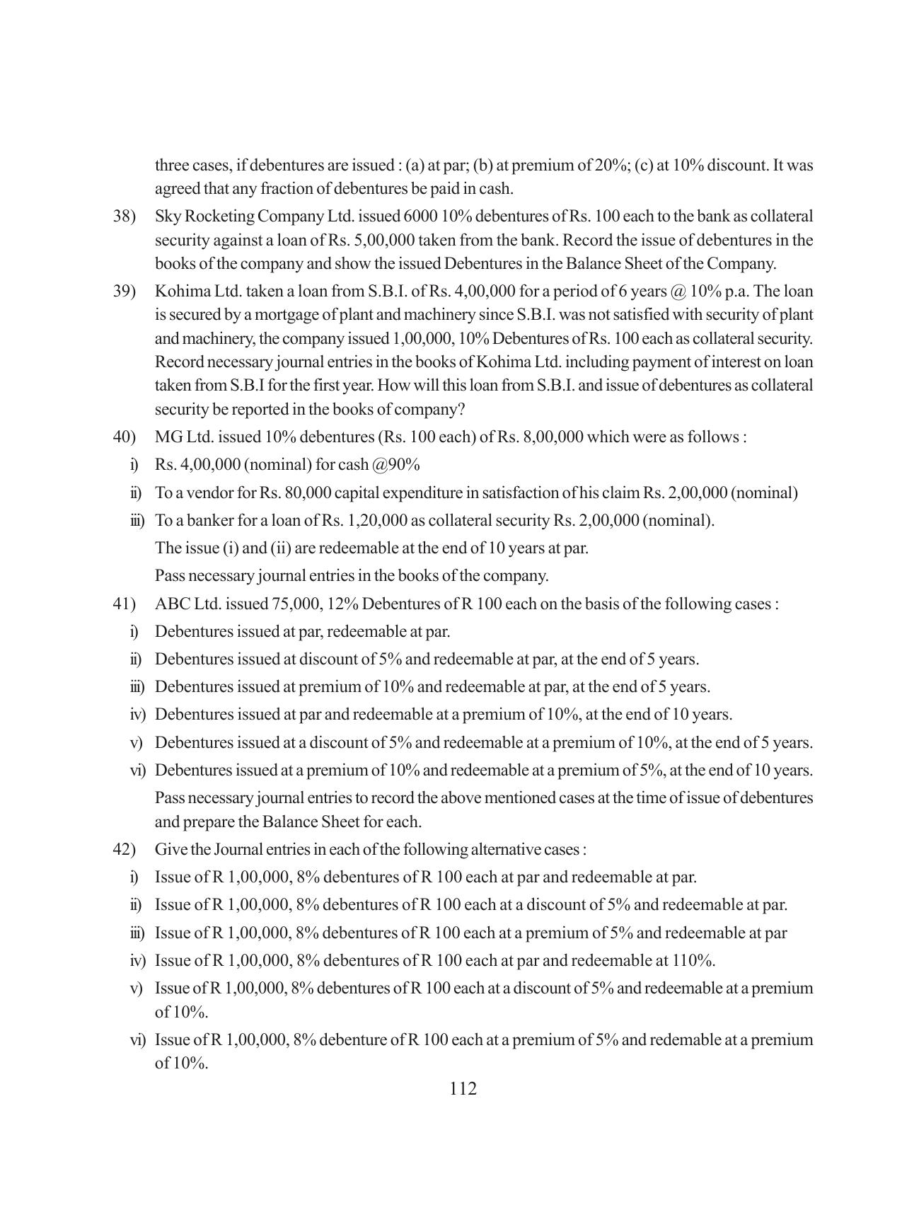 Tripura Board Class 12 Accountency Bengali Version Workbooks - Page 116