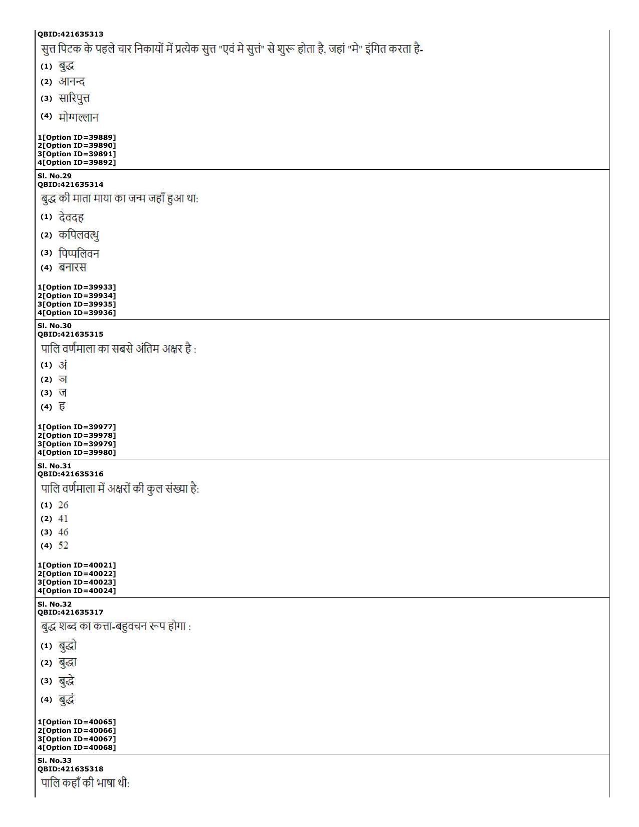 CUET (PG) 2022: PGQP-60 Pali (10-09-2022) Question Paper - Page 11