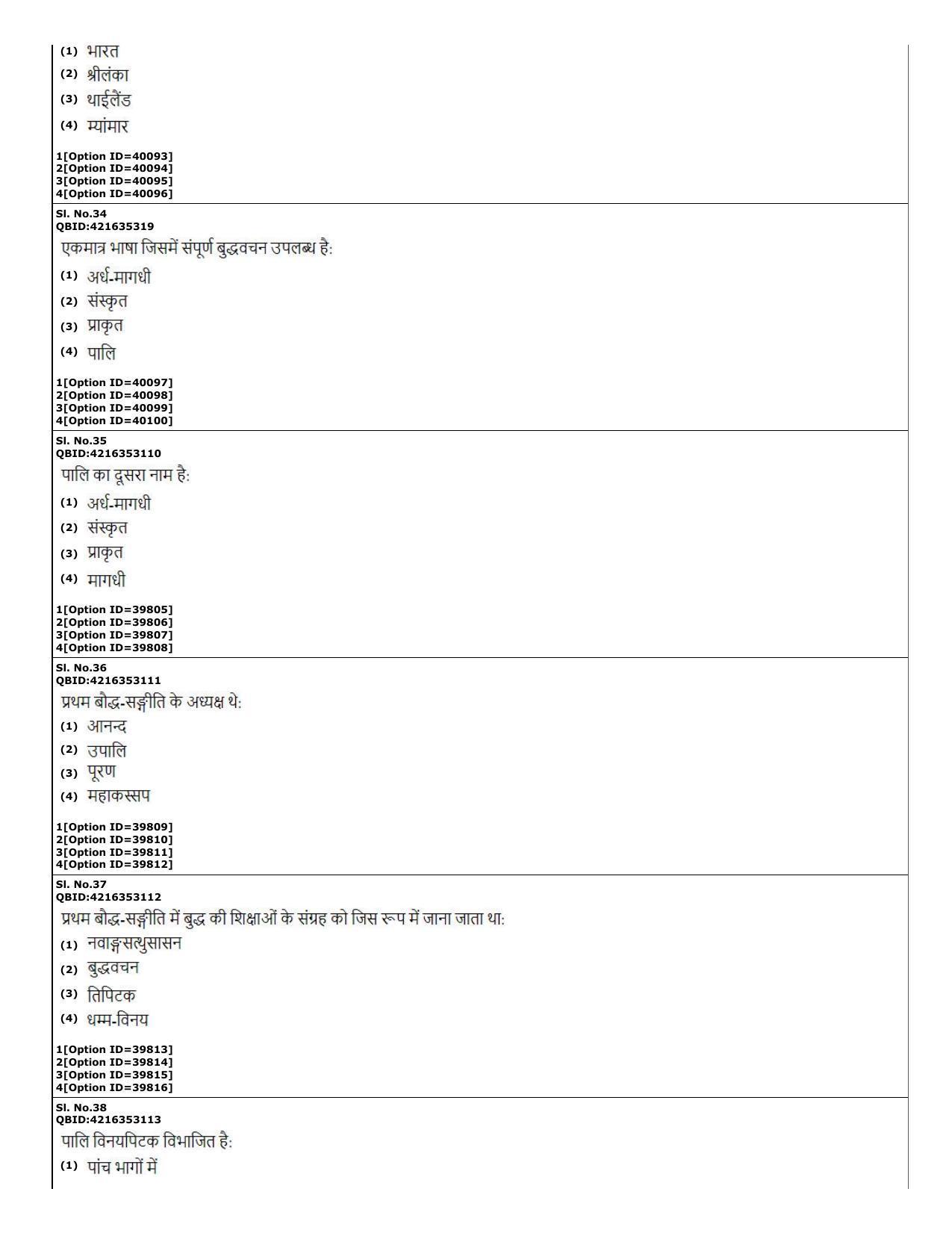 CUET (PG) 2022: PGQP-60 Pali (10-09-2022) Question Paper - Page 12