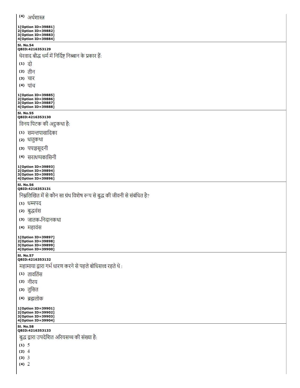 CUET (PG) 2022: PGQP-60 Pali (10-09-2022) Question Paper - Page 16