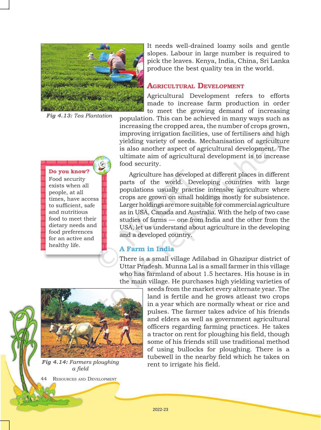 Ncert Book For Class 8 Geography Chapter 4 Agriculture