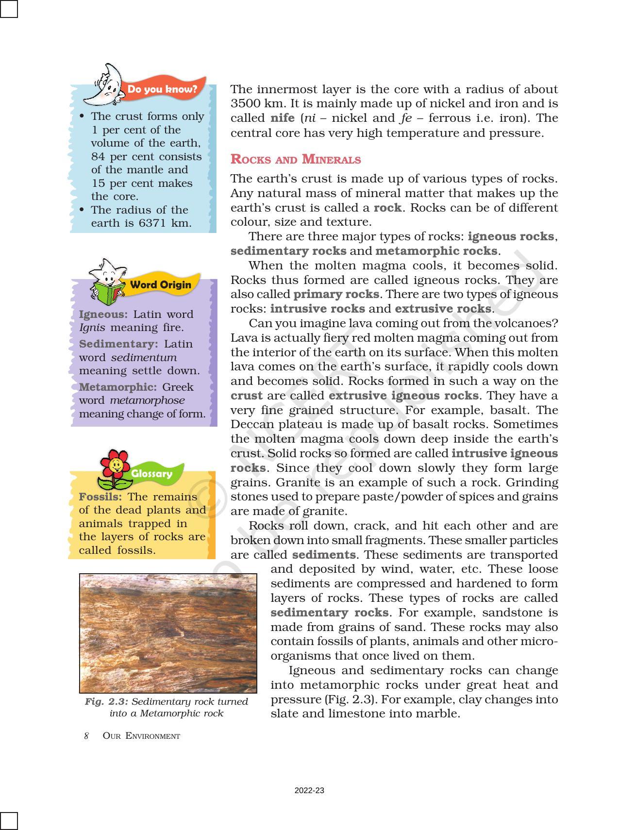 NCERT Book For Class 7 Social Science(Geography): Chapter 2-Inside Our ...