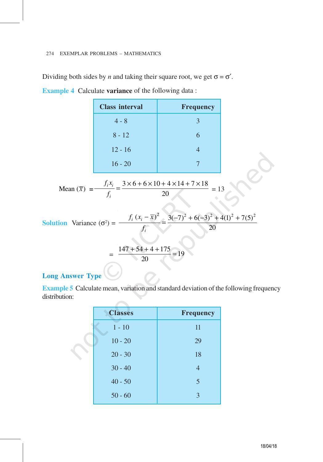 NCERT Exemplar Book for Class 11 Maths: Chapter 15 Statistics - Page 5