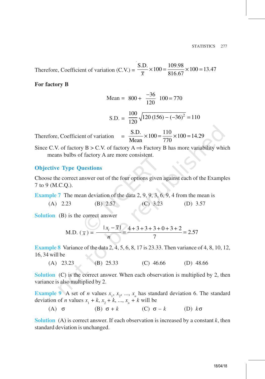 NCERT Exemplar Book for Class 11 Maths: Chapter 15 Statistics - Page 8