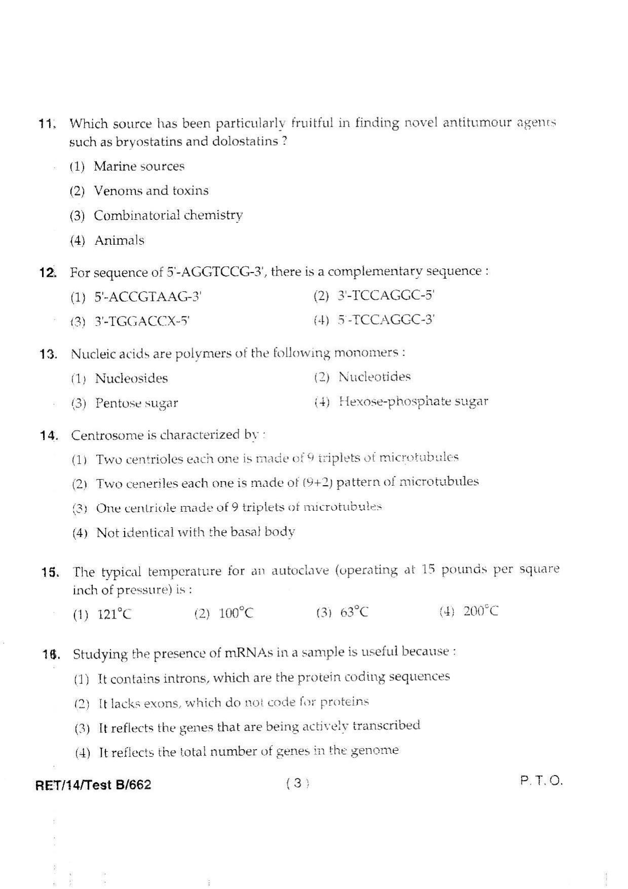 BHU RET Surgical Oncology 2014 Question Paper - Page 5