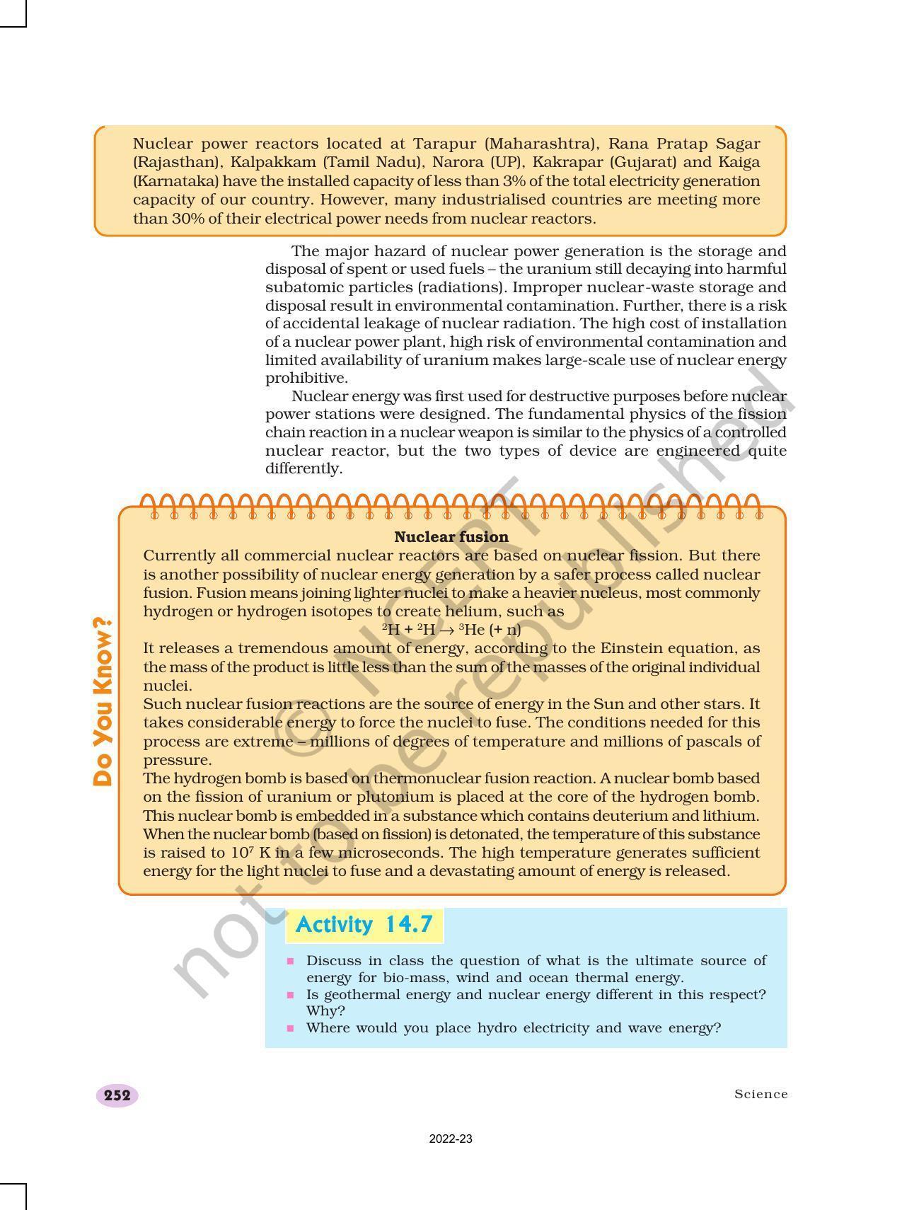 NCERT Book for Class 10 Science Chapter 14 Sources of Energy - Page 11