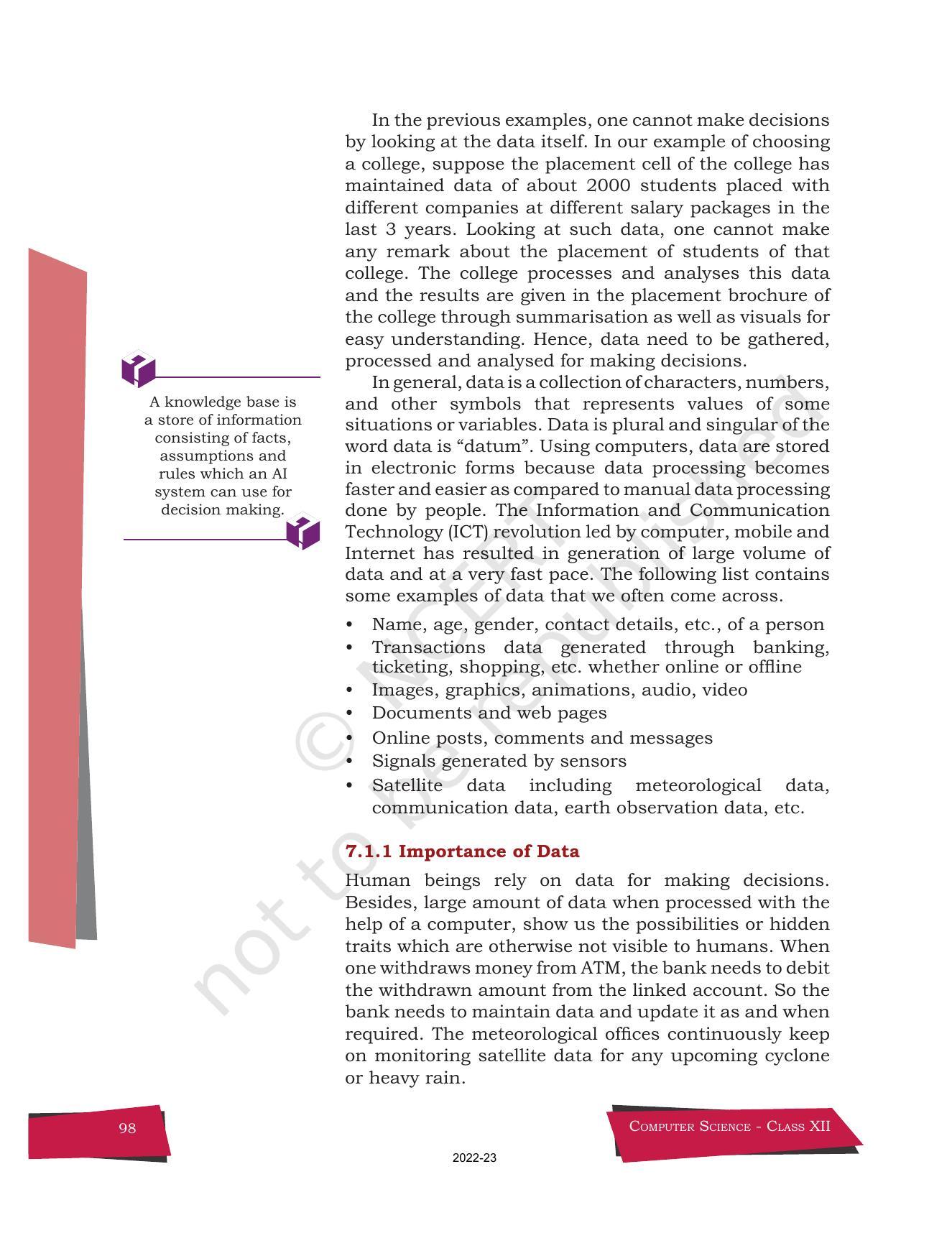 NCERT Book for Class 12 Computer Science Chapter 7 Understanding Data - Page 2