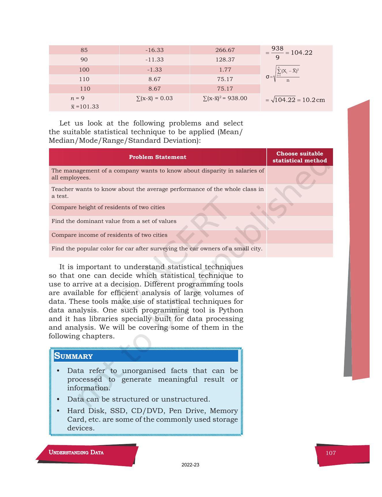 NCERT Book for Class 12 Computer Science Chapter 7 Understanding Data - Page 11