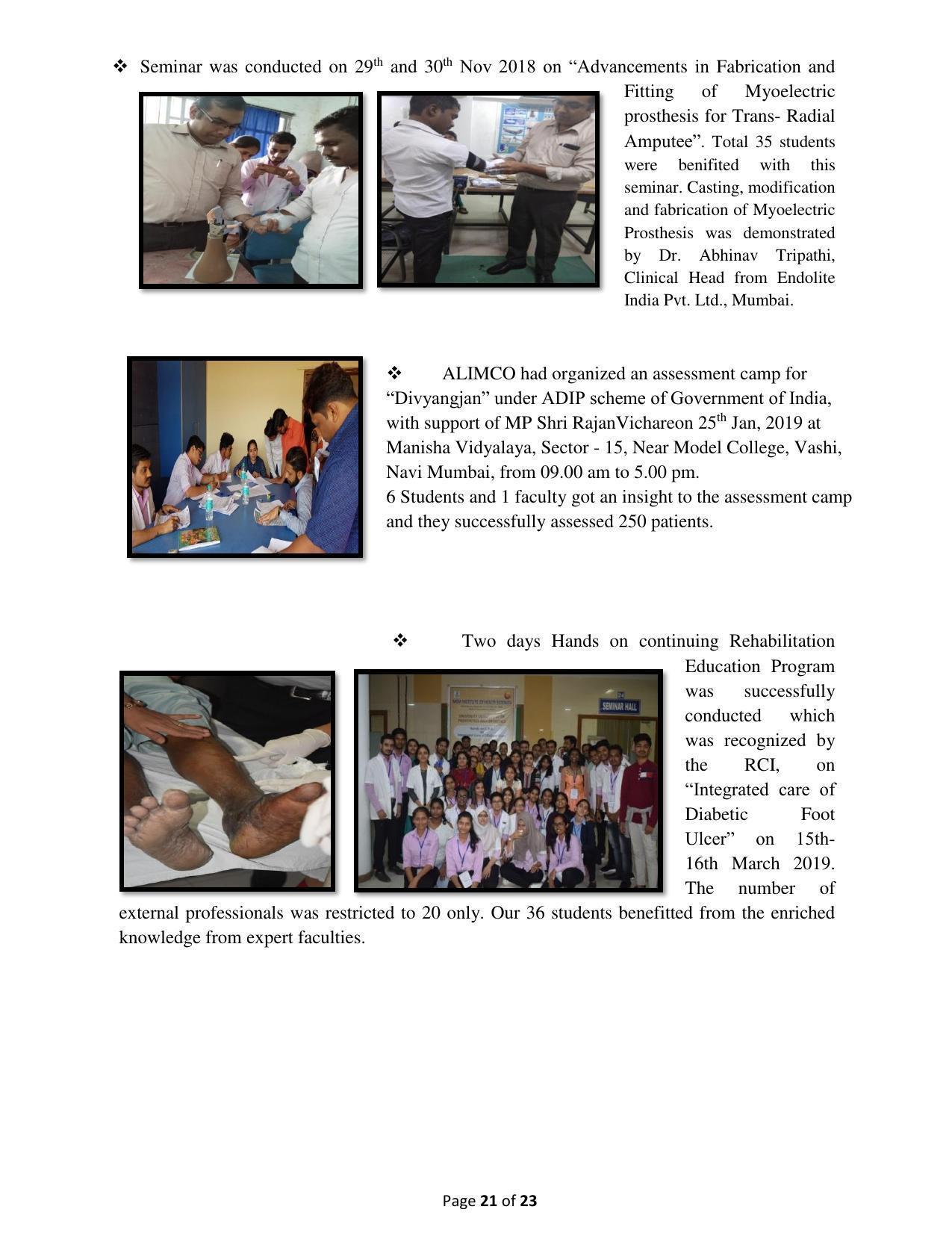 MGM University of Health Sciences, Navi Mumbai Information Brochure 2021 – 2022 - Page 22