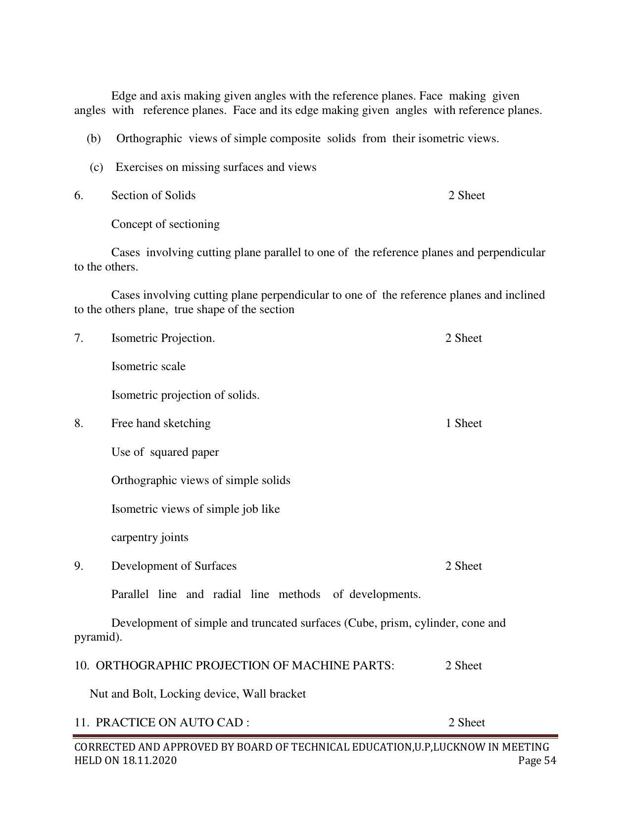 SYLLABUS FOR FIRST SEMESTER SESSION (2020-2021) - SIX SEMESTER DIPLOMA ...