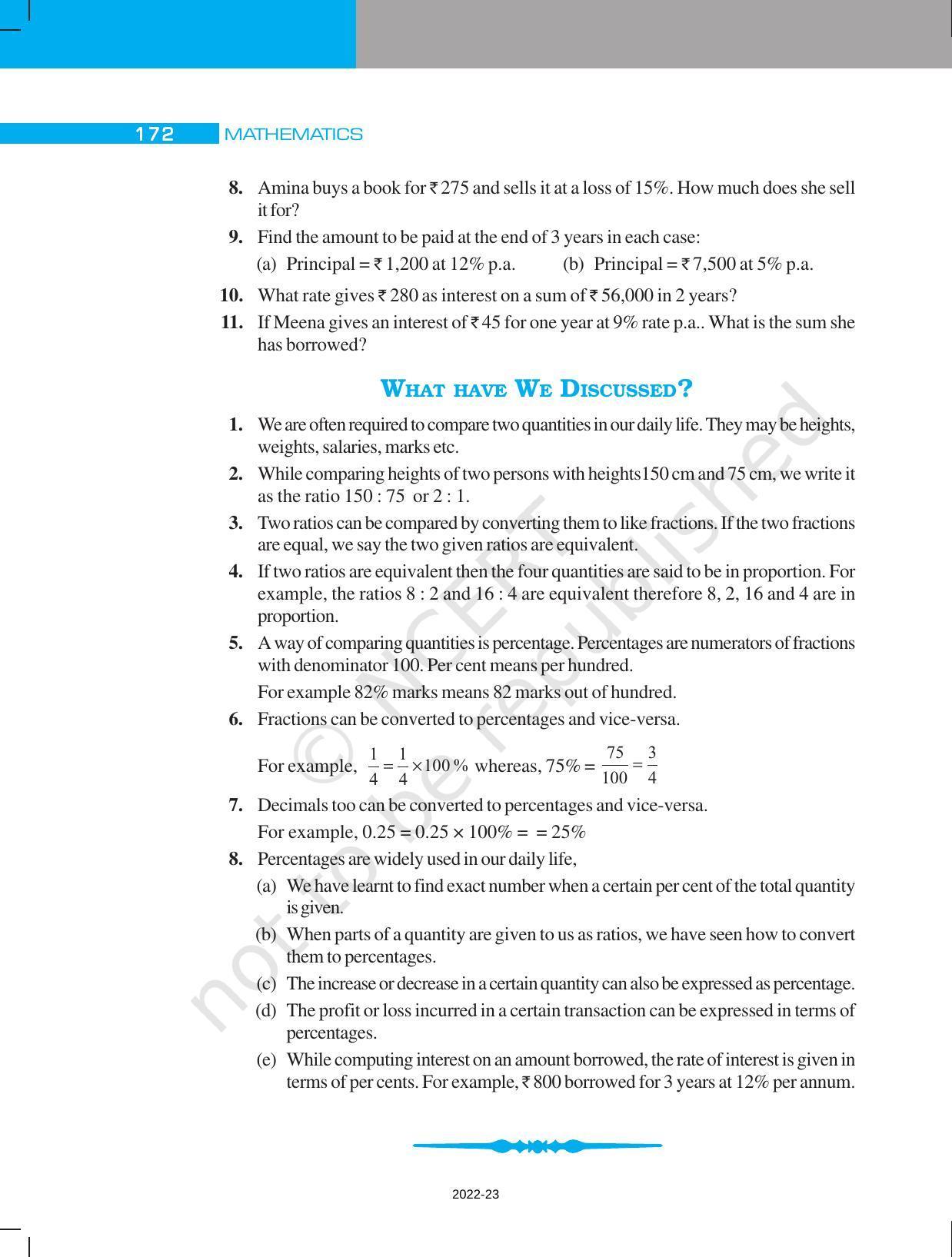 NCERT Book For Class 7 Maths: Chapter 8-Comparing Quantities ...