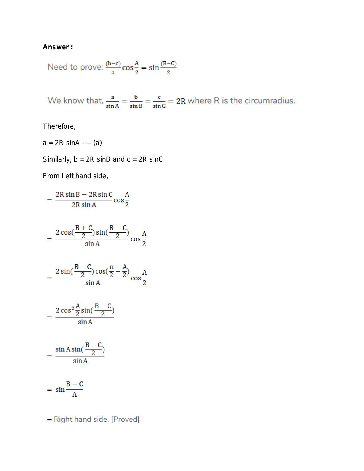 Chapter 18: Solutions of Triangles: RS Aggarwal Class 11 Solutions  - Page 10
