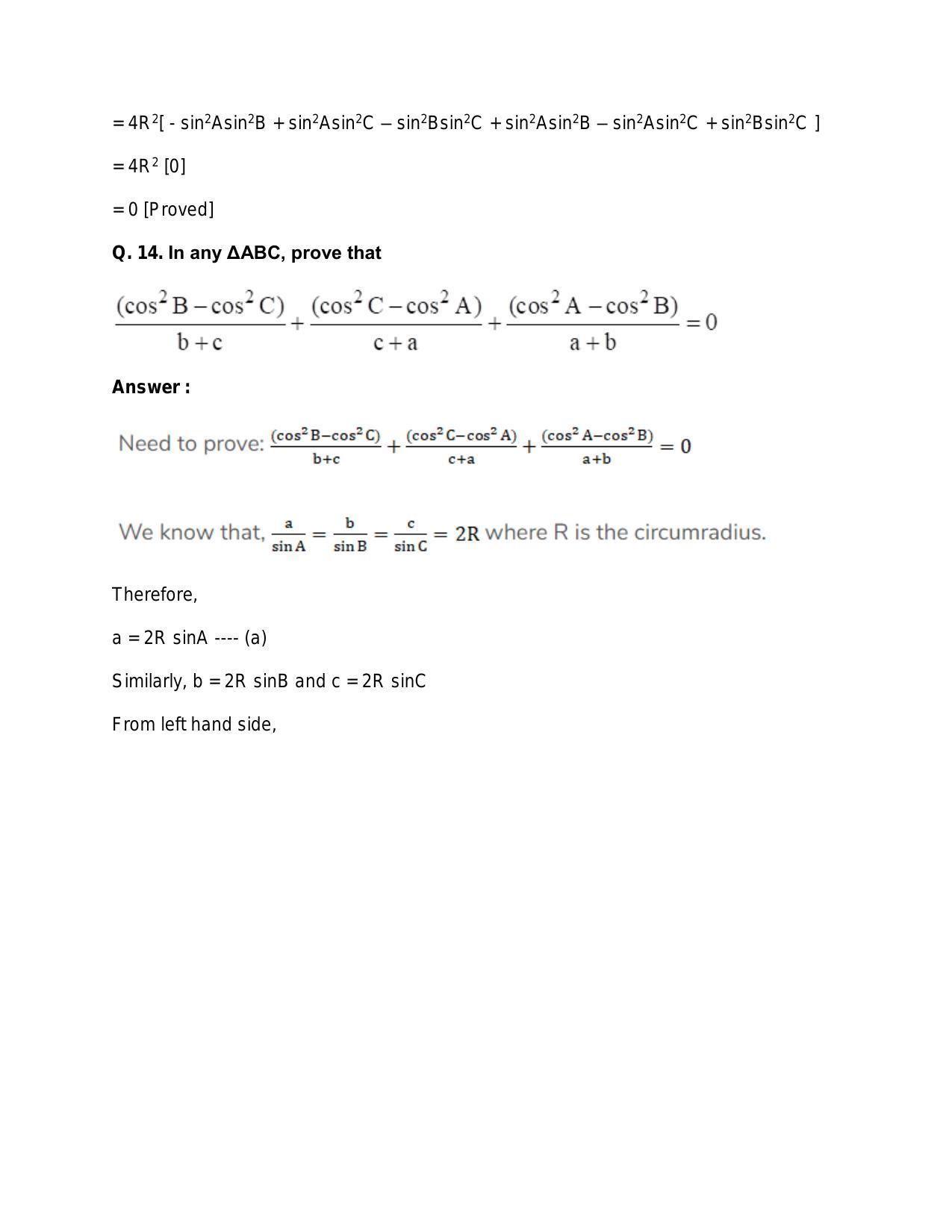 Chapter 18: Solutions of Triangles: RS Aggarwal Class 11 Solutions  - Page 15