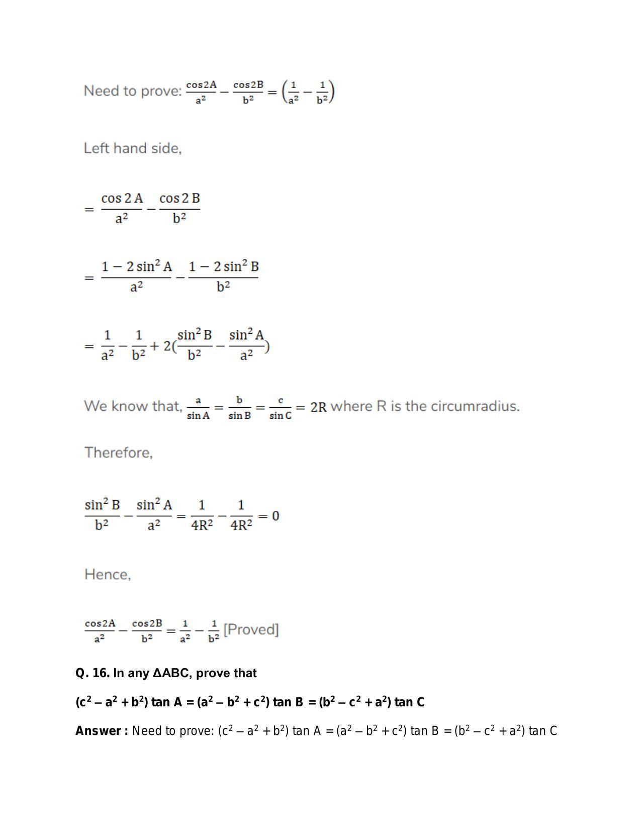 Chapter 18: Solutions of Triangles: RS Aggarwal Class 11 Solutions  - Page 17