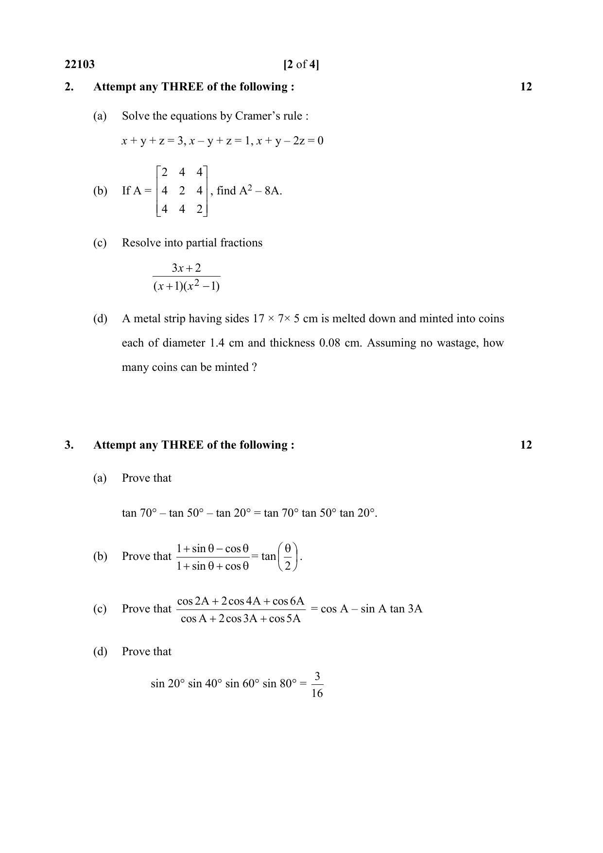 MSBTE Summer Question Paper 2019 - Basic Mathematics - IndCareer Docs