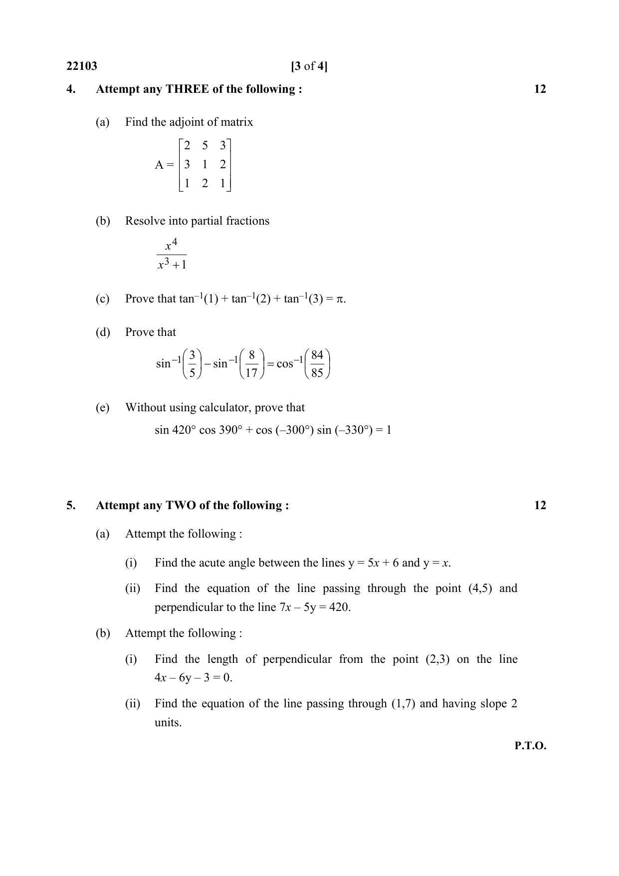 MSBTE Summer Question Paper 2019 - Basic Mathematics - IndCareer Docs