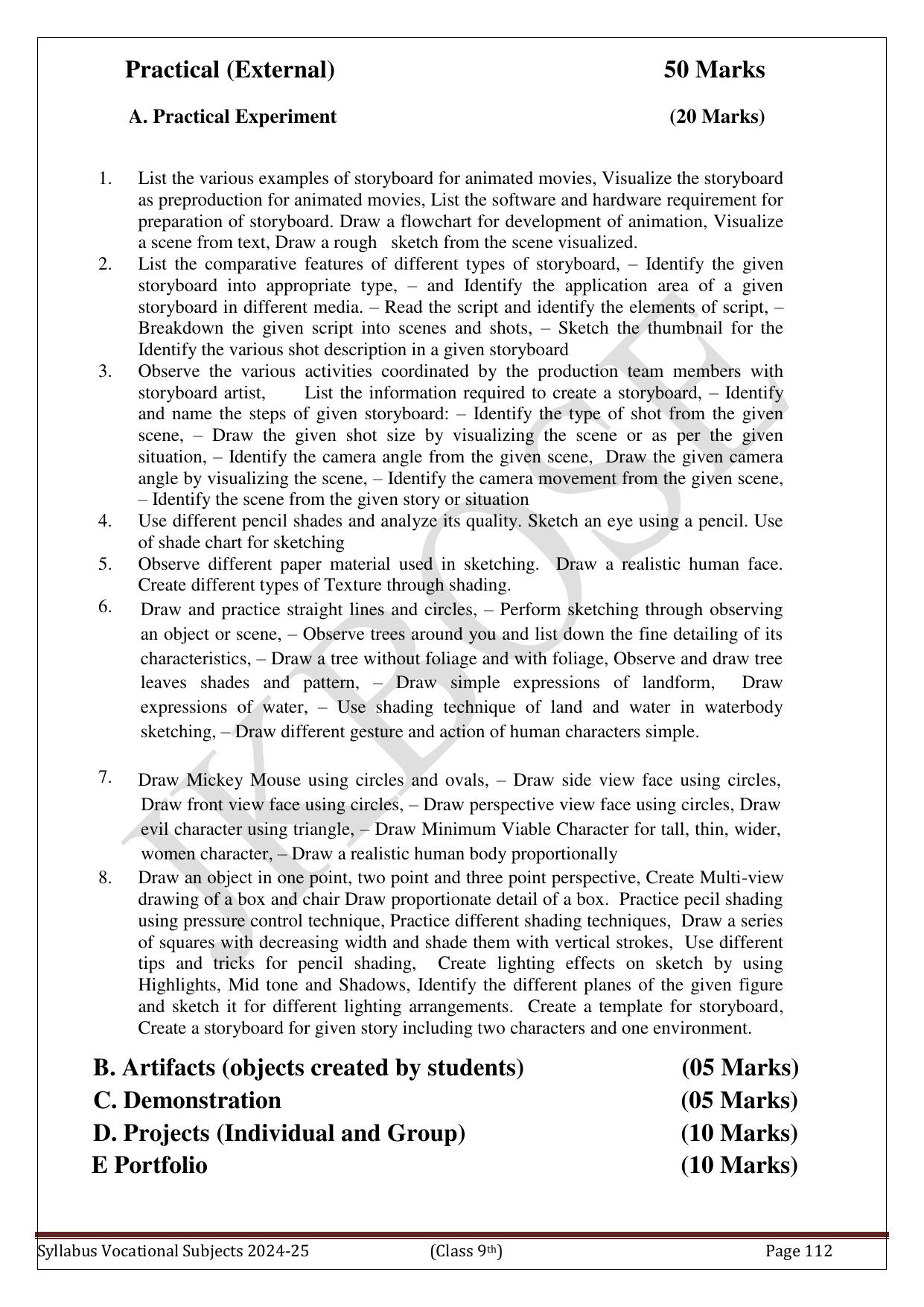 Syllabi & Courses of Study of Vocational Subjects for Class 9th  - Page 113