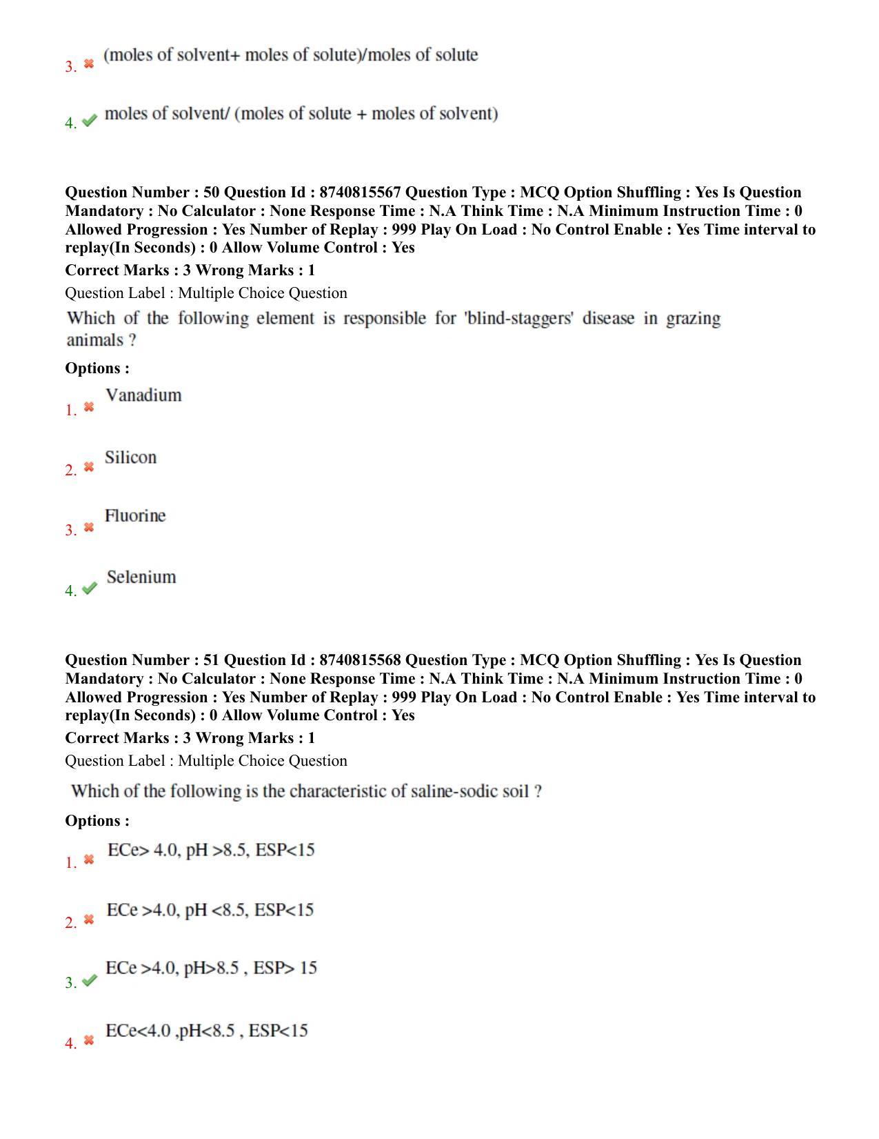 BHU RET Plant 2020 Question Paper  - Page 32