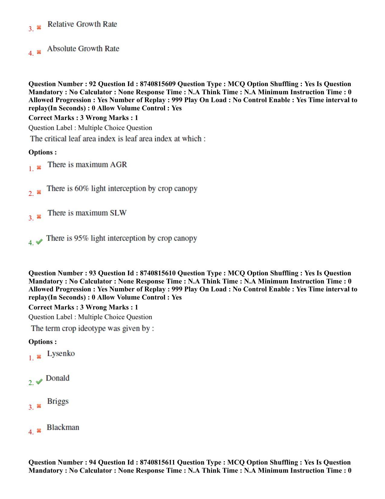 BHU RET Plant 2020 Question Paper  - Page 50