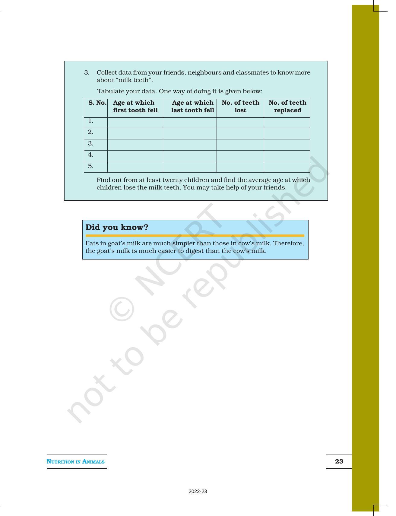 NCERT Book For Class 7 Science: Chapter 2-Nutrition In Animals ...