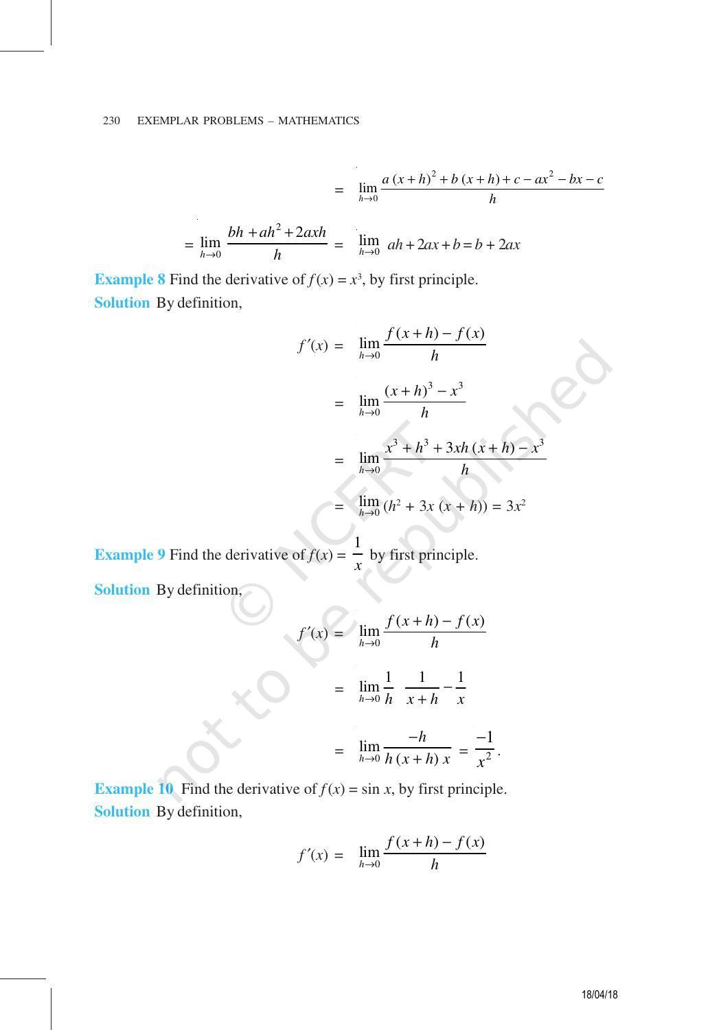 NCERT Exemplar Book for Class 11 Maths: Chapter 13 Limits and Derivatives - Page 6