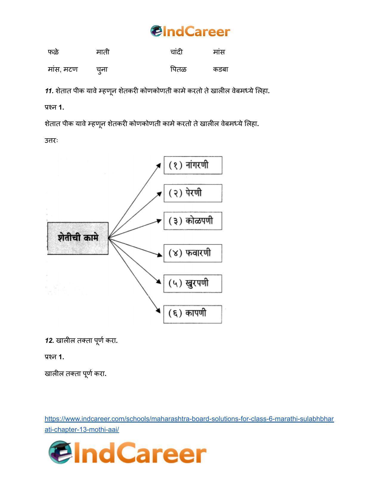 Maharashtra Board Solutions for Class 6- Marathi Sulabhbharati: Chapter 13- मोठी आई - Page 7