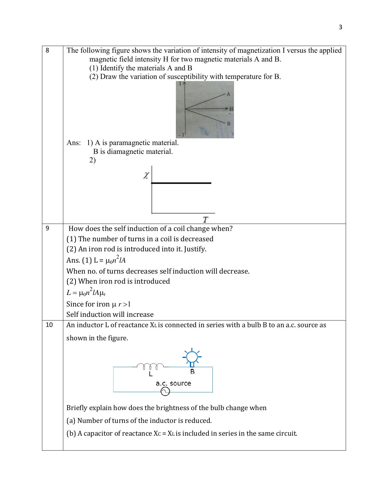 CBSE Class 12 Physics 1 mark Question Bank - 2 MARKS QUESTIONS - Page 3
