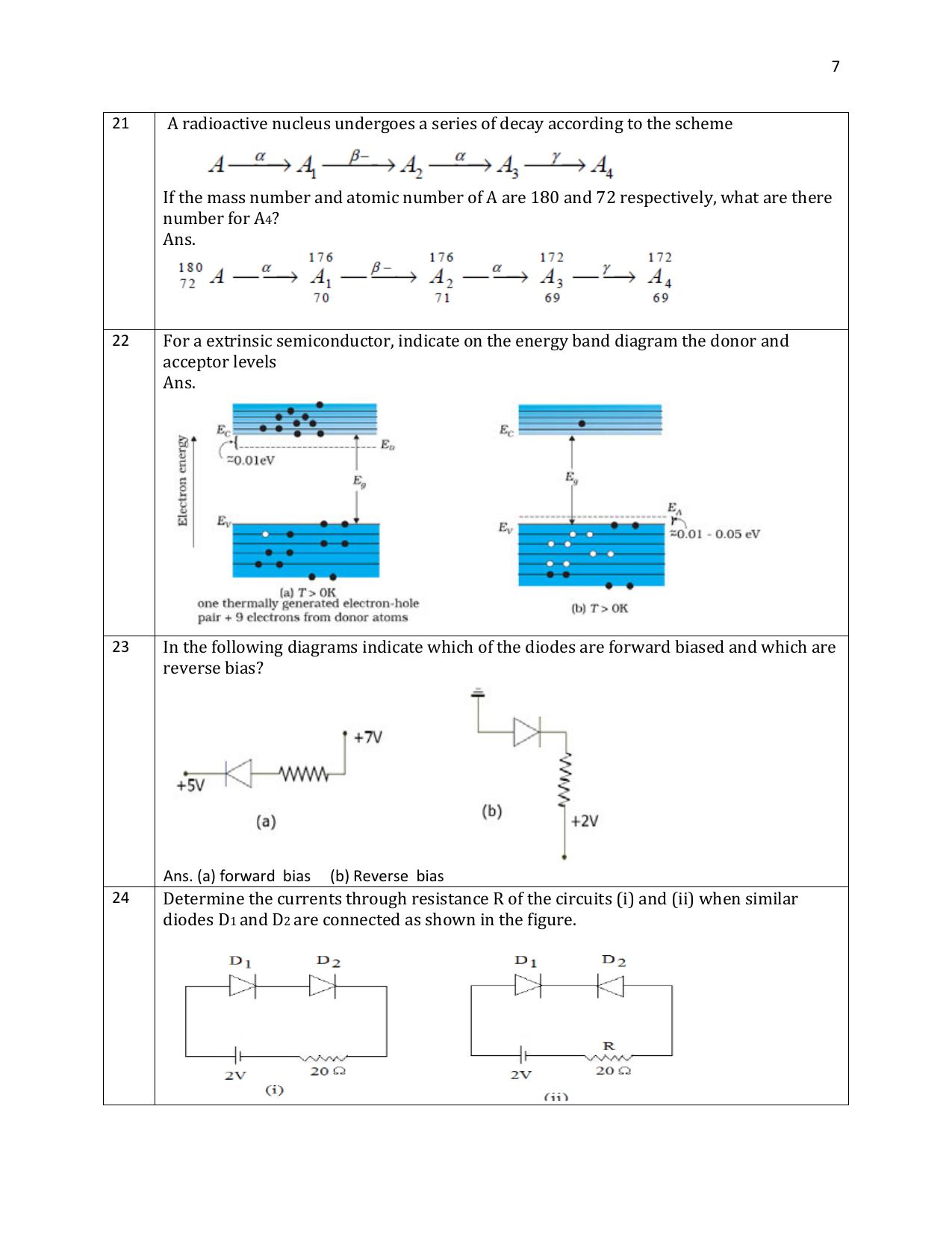 CBSE Class 12 Physics 1 mark Question Bank - 2 MARKS QUESTIONS - Page 7