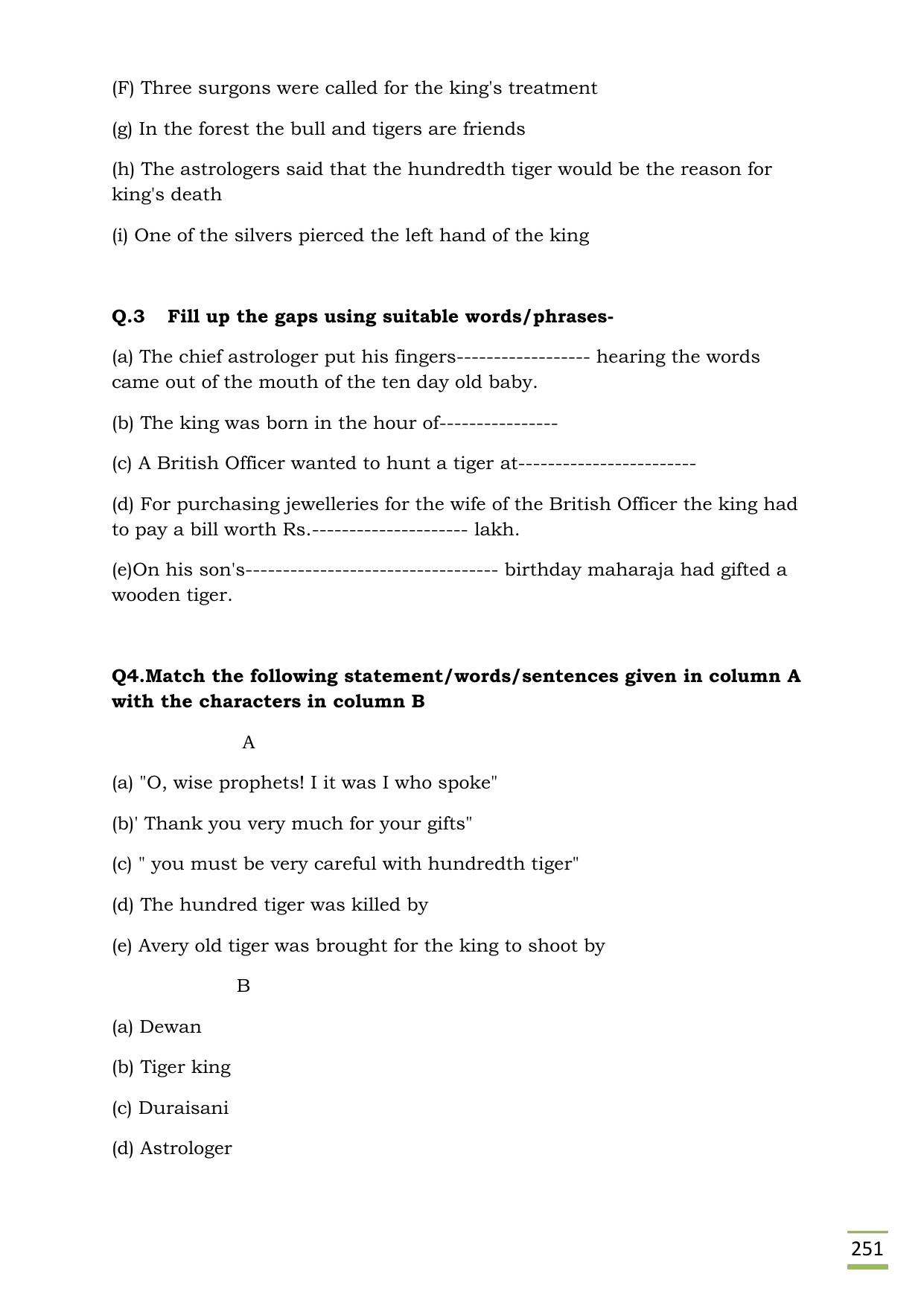 CBSE Worksheets for Class 11 English Evans tries an O level Assignment - Tiger King - Page 3