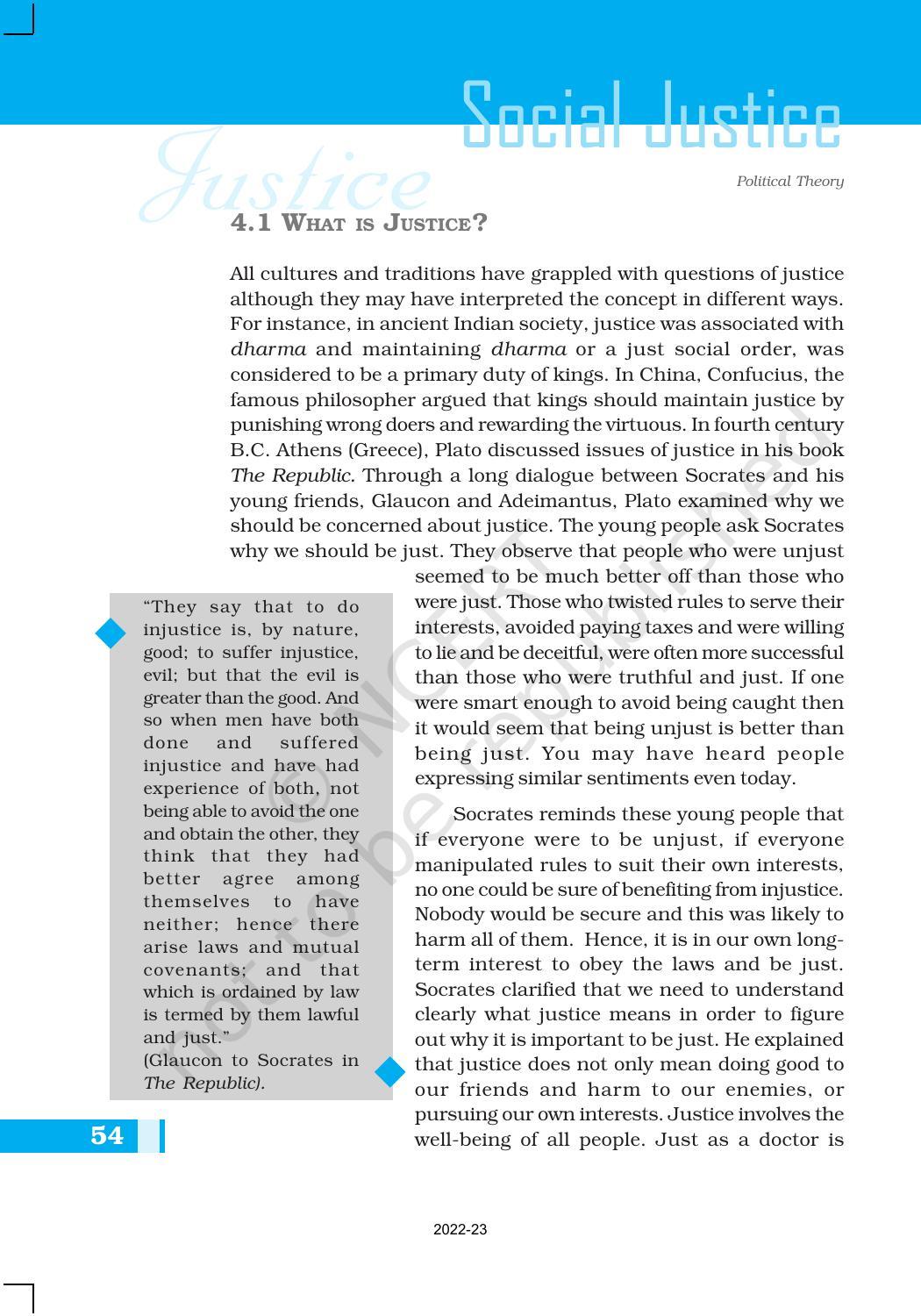 NCERT Book for Class 11 Political Science (Political Theory) Chapter 4 Social Justice - Page 2