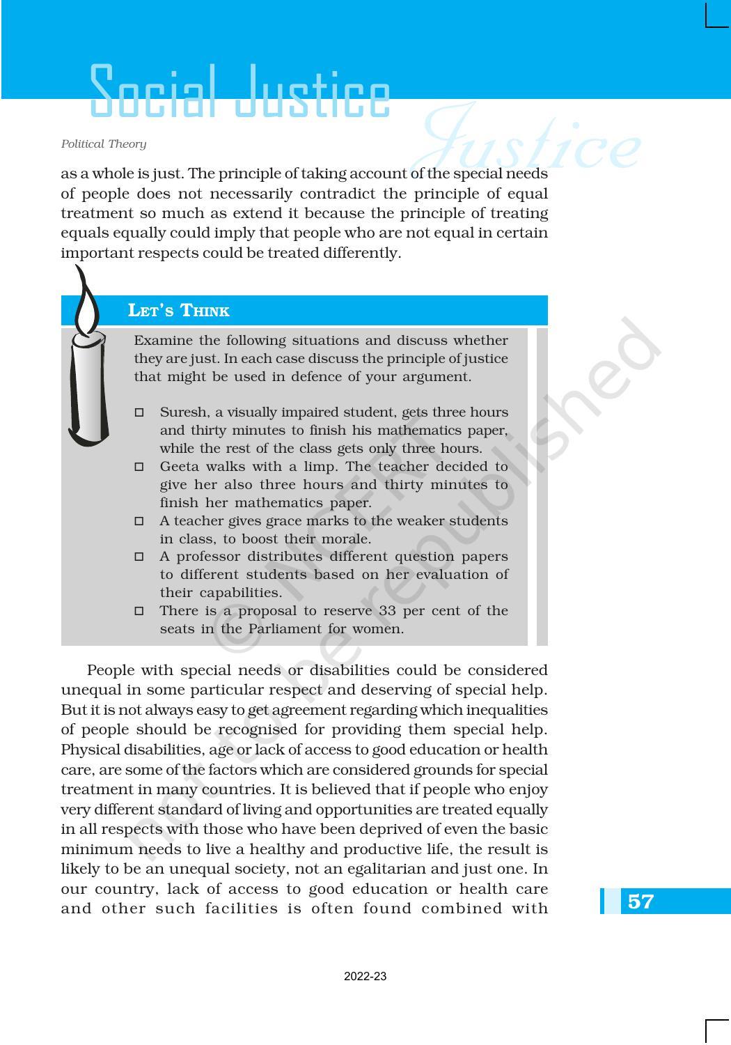 NCERT Book for Class 11 Political Science (Political Theory) Chapter 4 Social Justice - Page 5