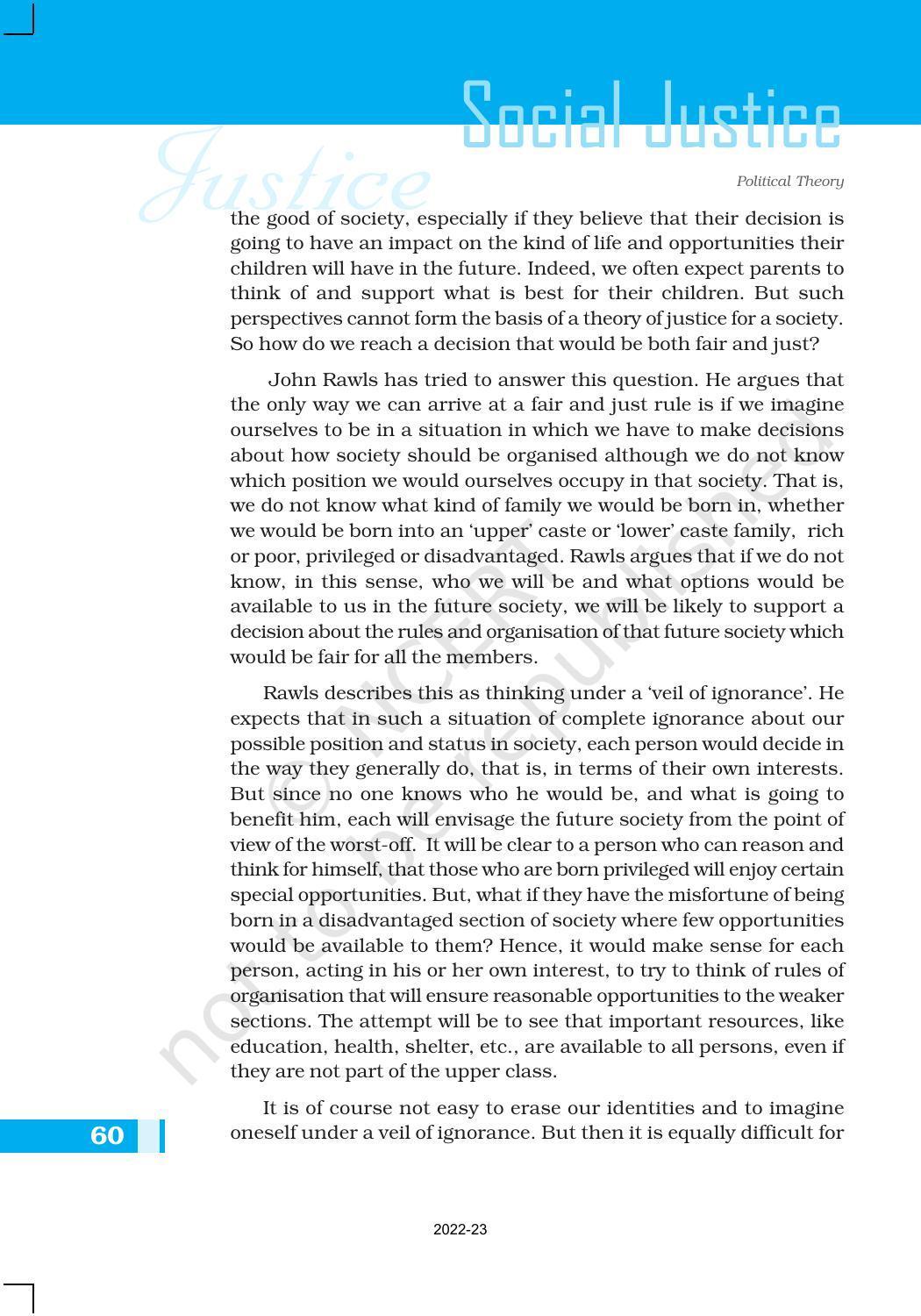 NCERT Book for Class 11 Political Science (Political Theory) Chapter 4 Social Justice - Page 8