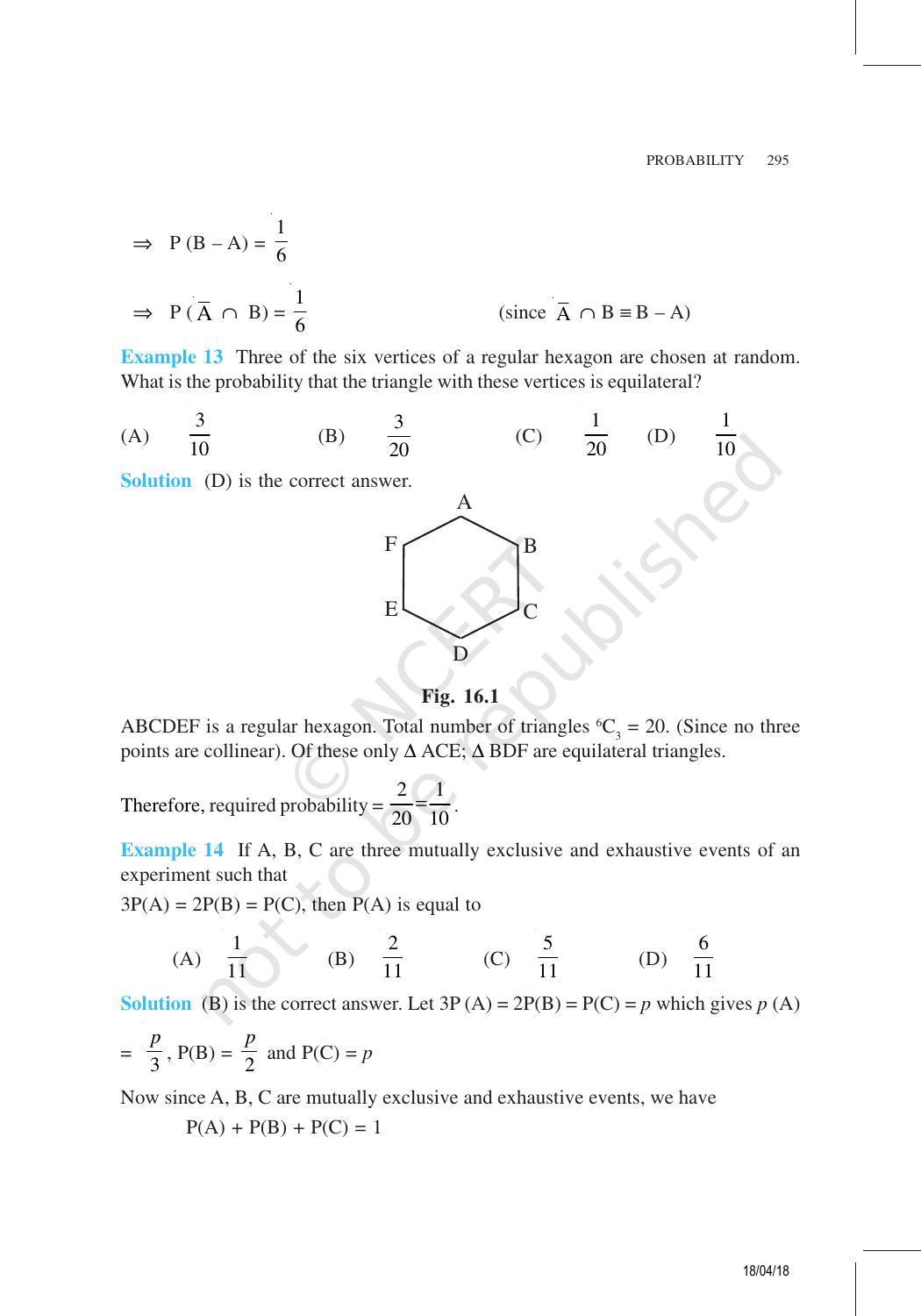 NCERT Exemplar Book for Class 11 Maths: Chapter 16 Probability - Page 12