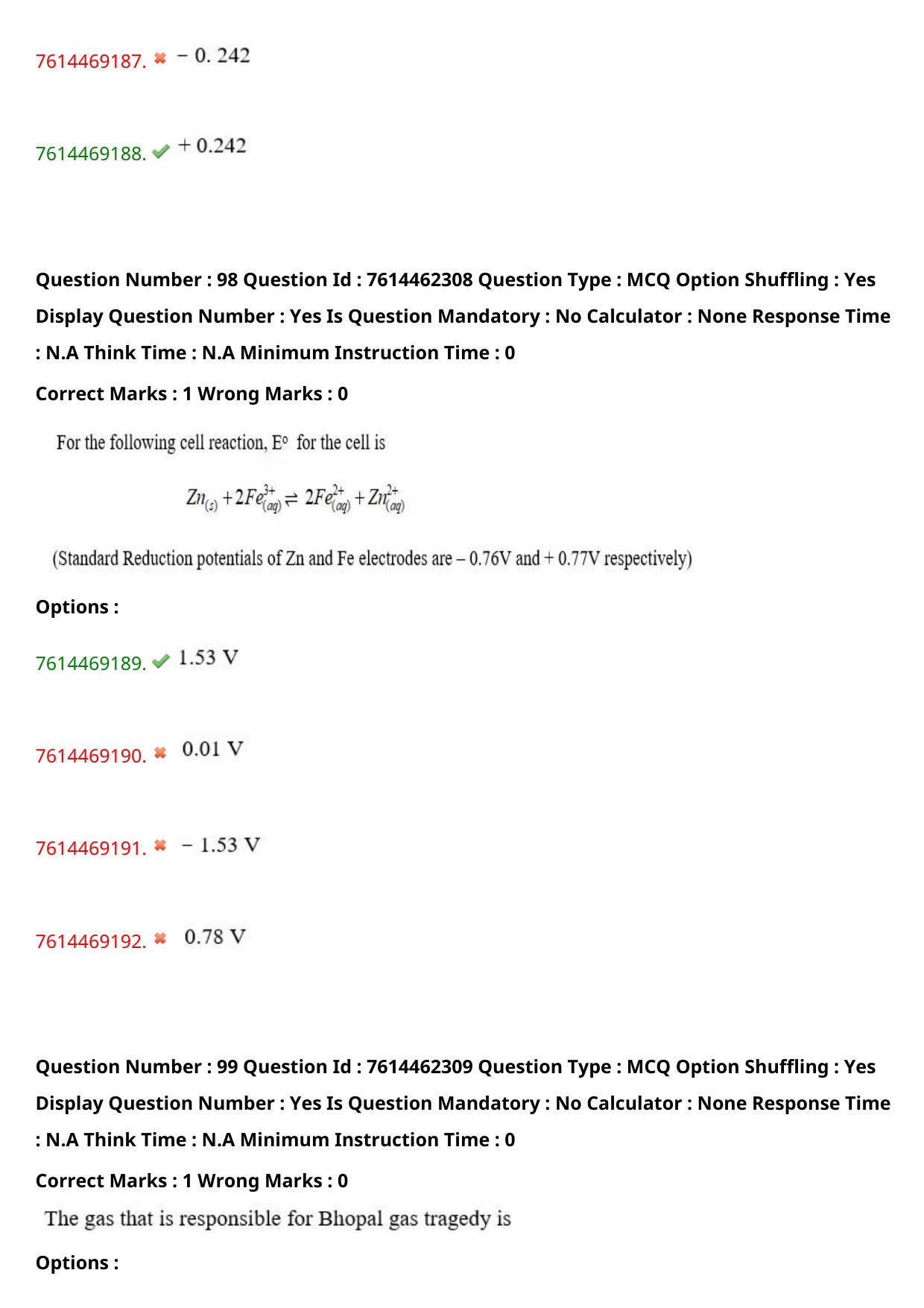 TS ECET 2024: MET – METALLURGICAL ENGINEERING Master Question Paper With Preliminary Key - Page 61