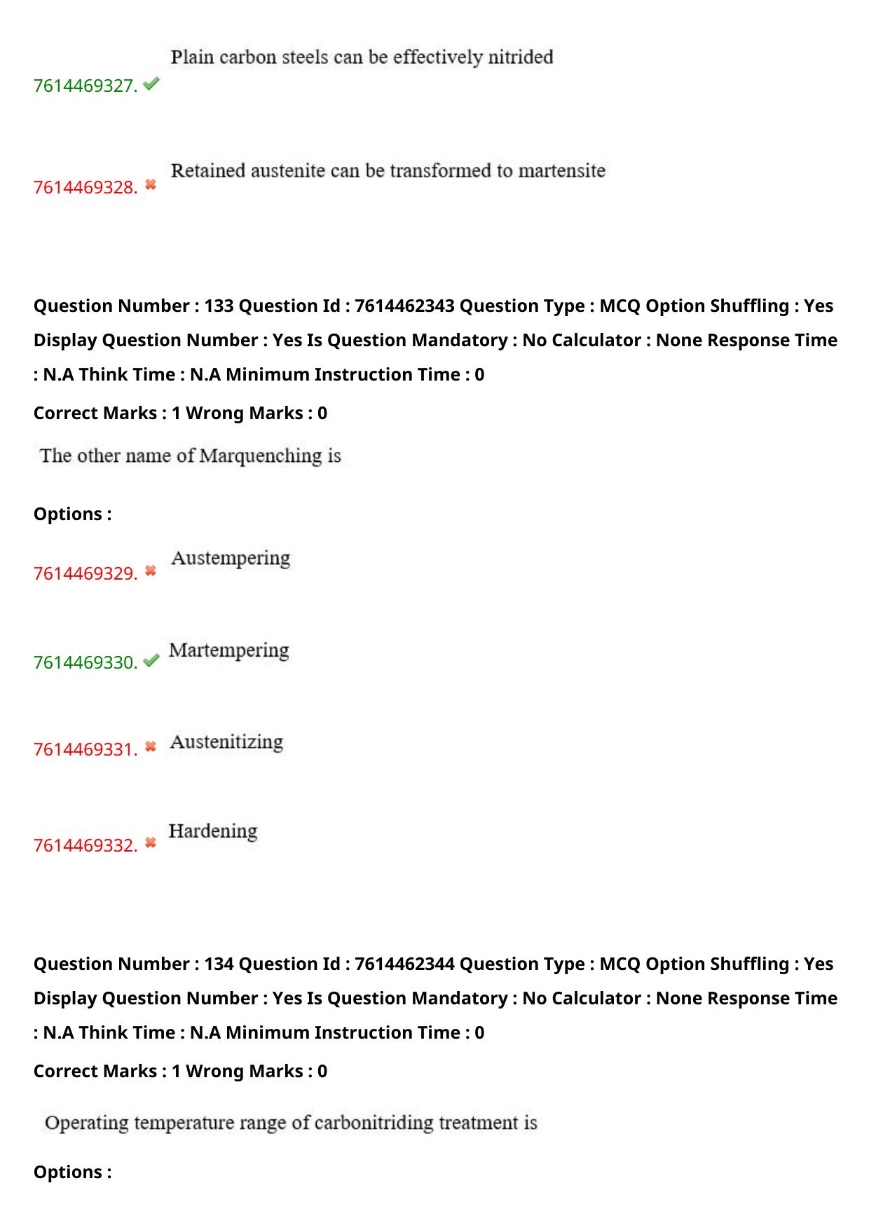 TS ECET 2024: MET – METALLURGICAL ENGINEERING Master Question Paper With Preliminary Key - Page 82