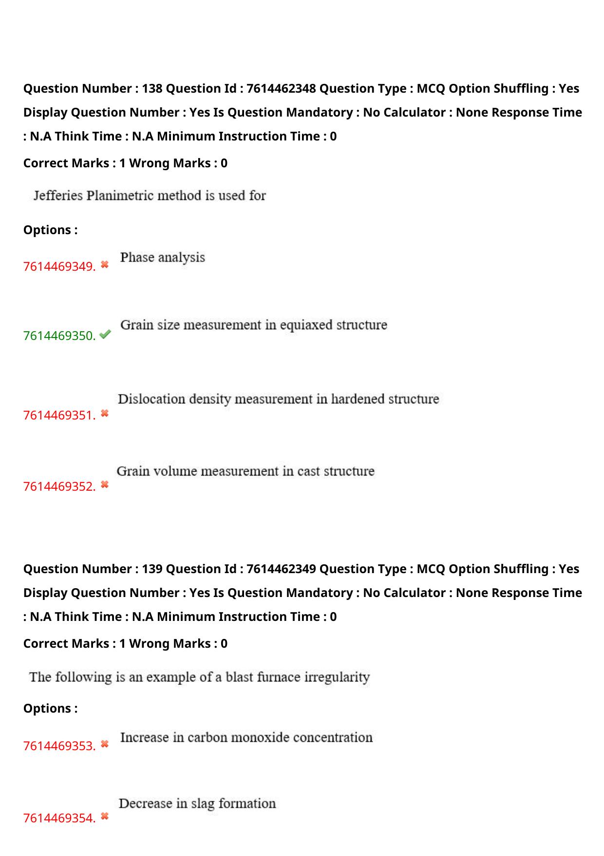 TS ECET 2024: MET – METALLURGICAL ENGINEERING Master Question Paper With Preliminary Key - Page 85