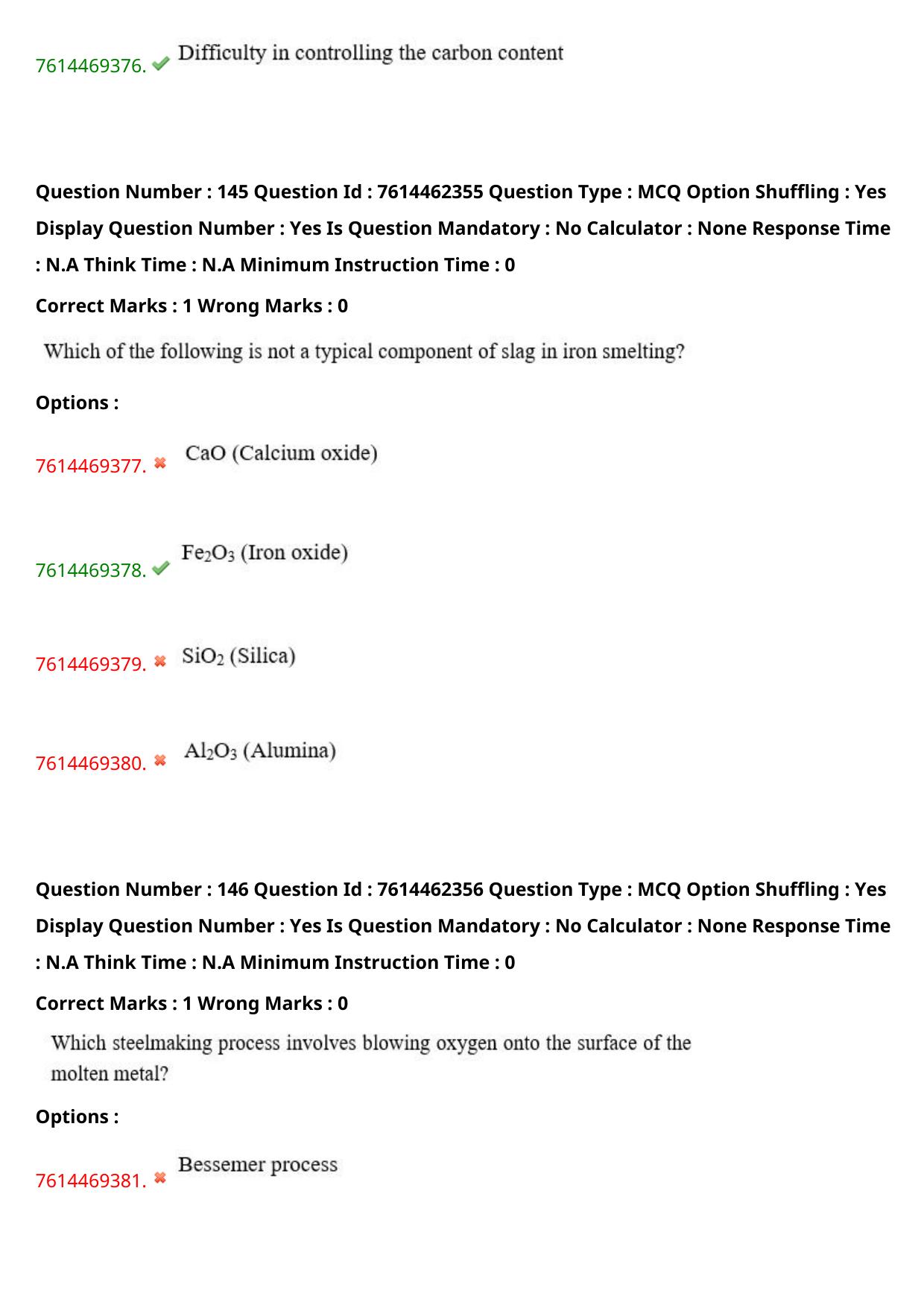 TS ECET 2024: MET – METALLURGICAL ENGINEERING Master Question Paper With Preliminary Key - Page 89