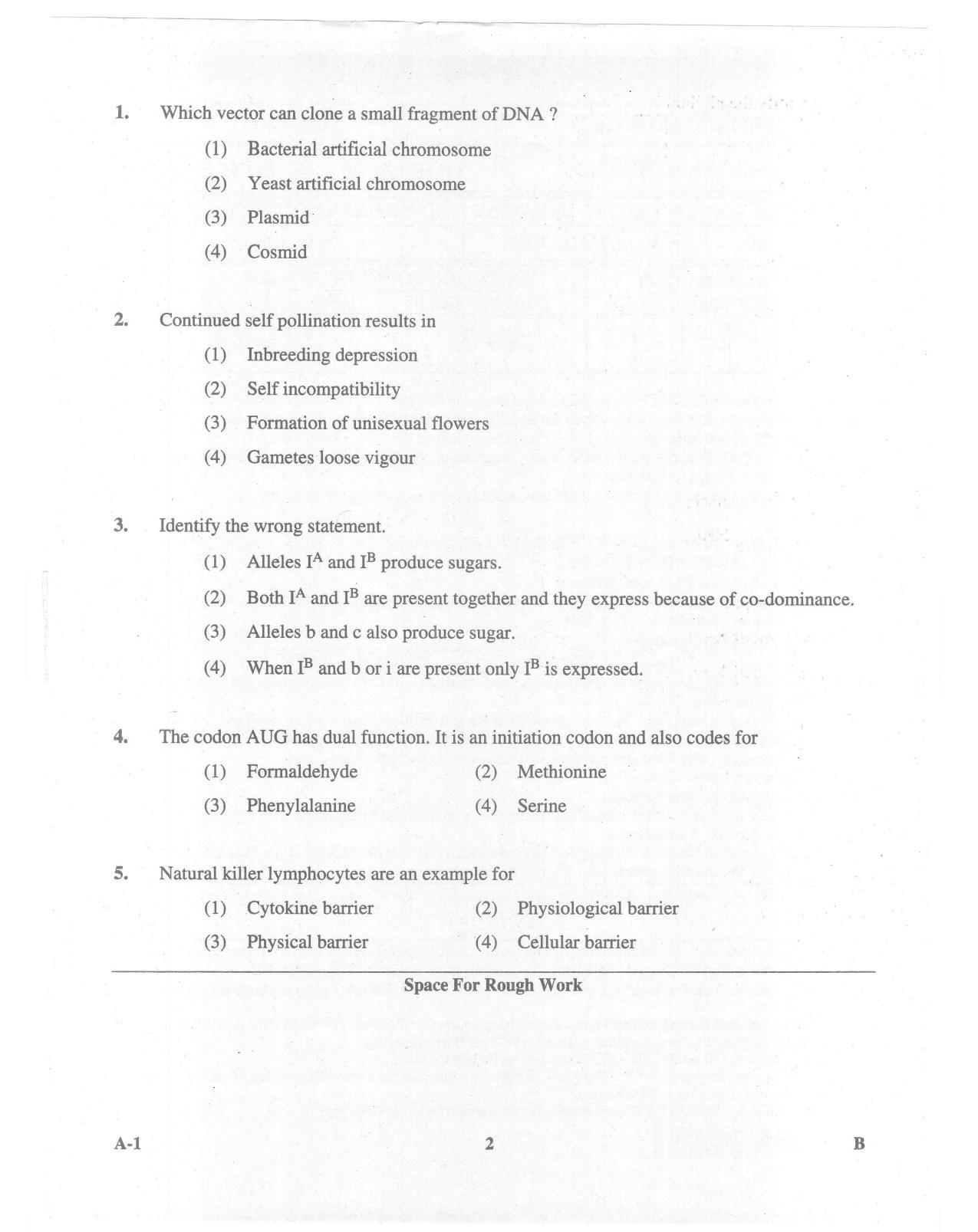 KCET Biology 2015 Question Papers - Page 2