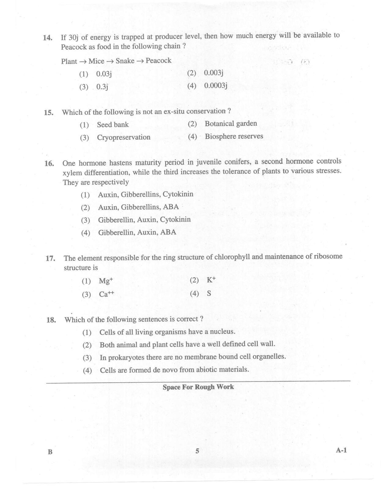 KCET Biology 2015 Question Papers - Page 5