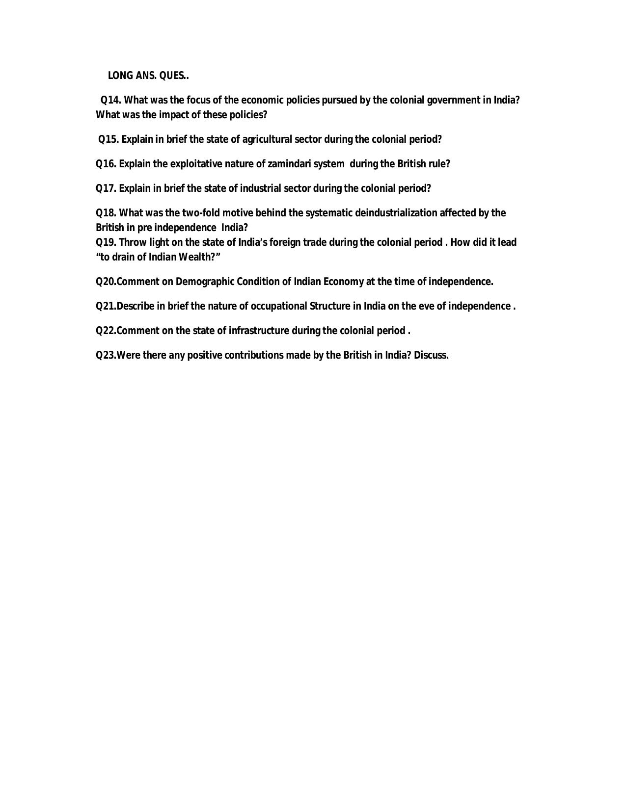 CBSE Worksheets for Class 11 Economics Assignment 4 - Page 2